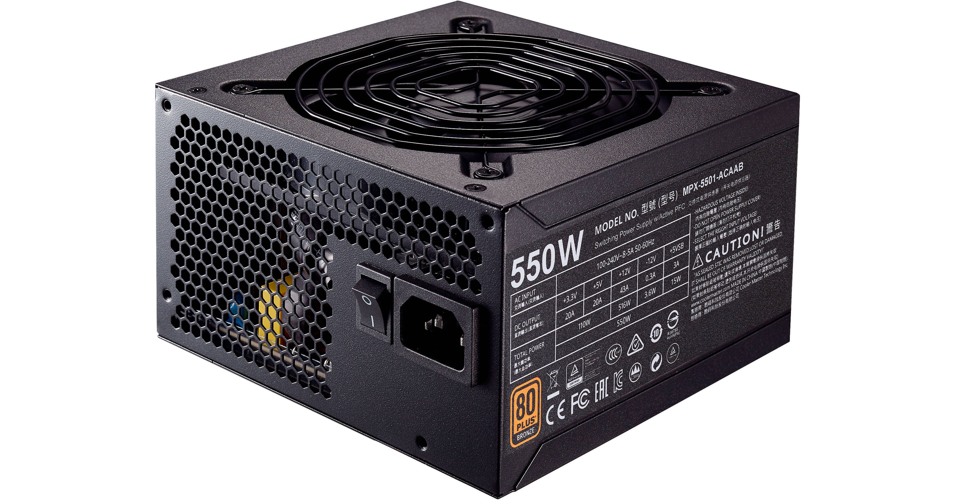 Cooler Master MWE Bronze 550 550W 80 Plus MPX-5501-ACAAB-US B&H