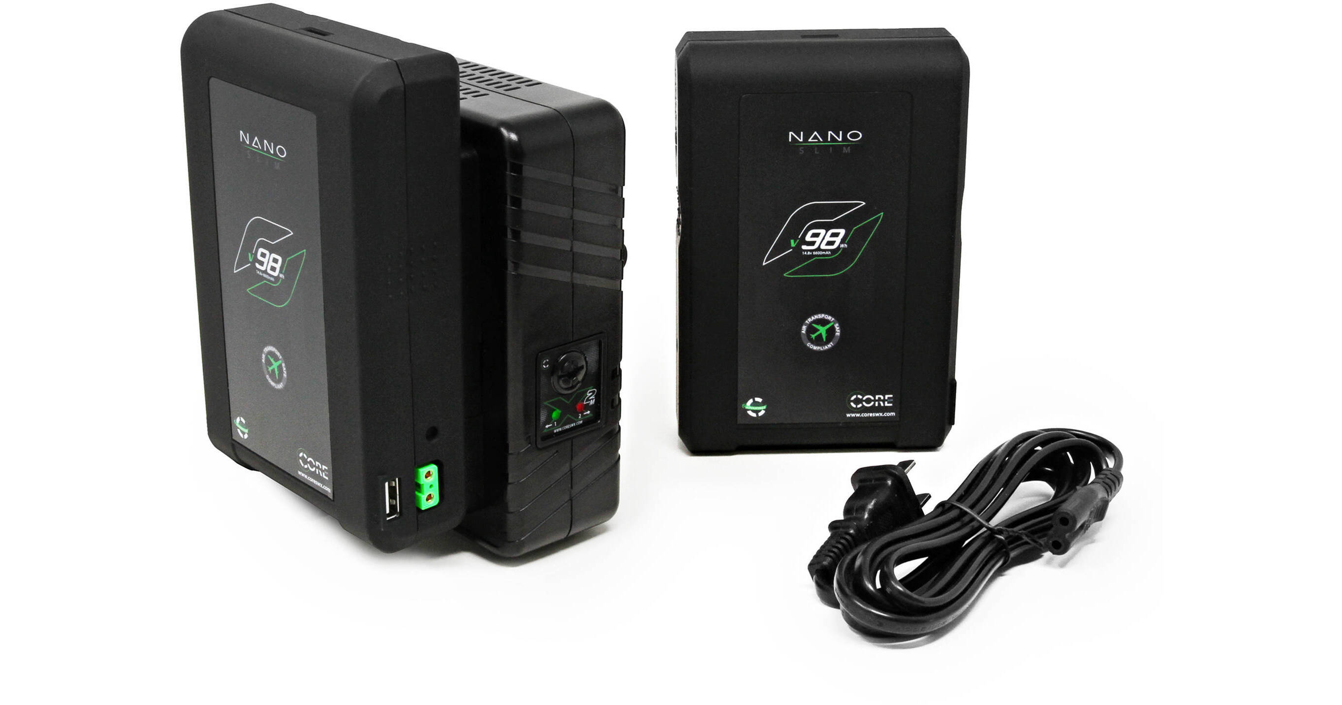 Core SWX Nano Slim 98Wh 2-Battery Kit with Mini Dual Charger