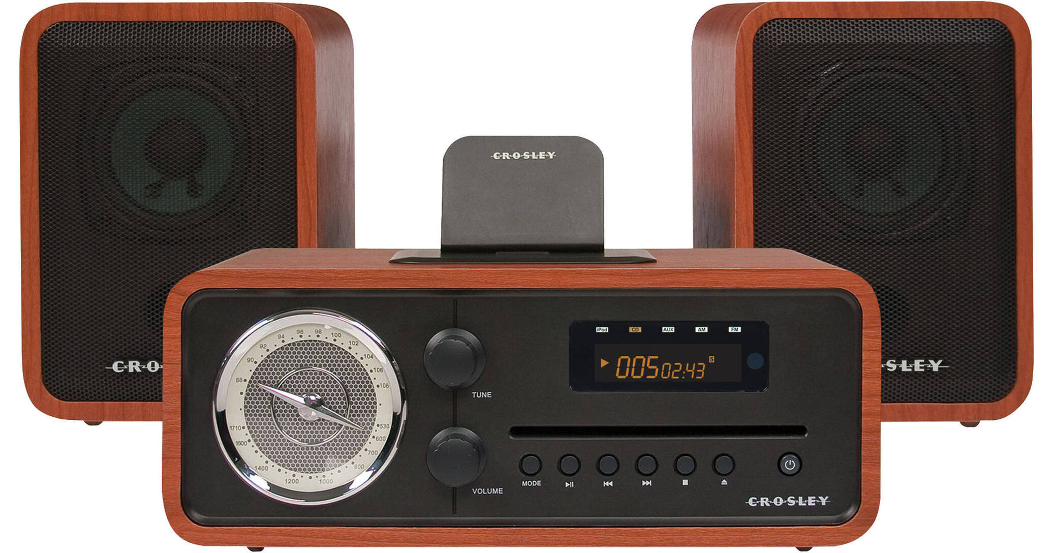 Crosley Radio Audiophile Shelf System with AM/FM CR3012A-PA B&H