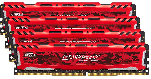 Ballistix 64GB Sport LT Series DDR4 2400 MHz DR BLS4K16G4D240FSE