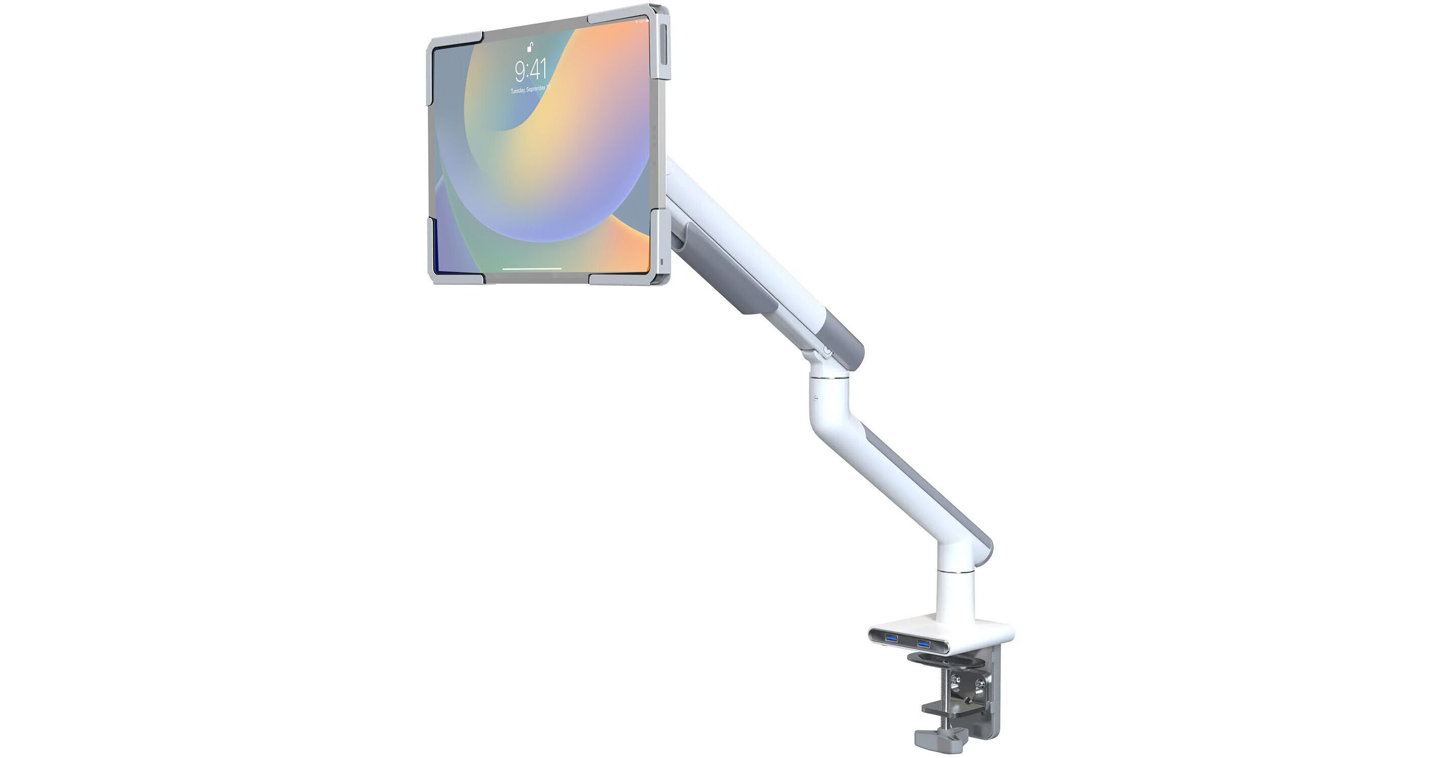 CTA Digital Security Slim Spring Arm with USB Ports & PAD-SSMA