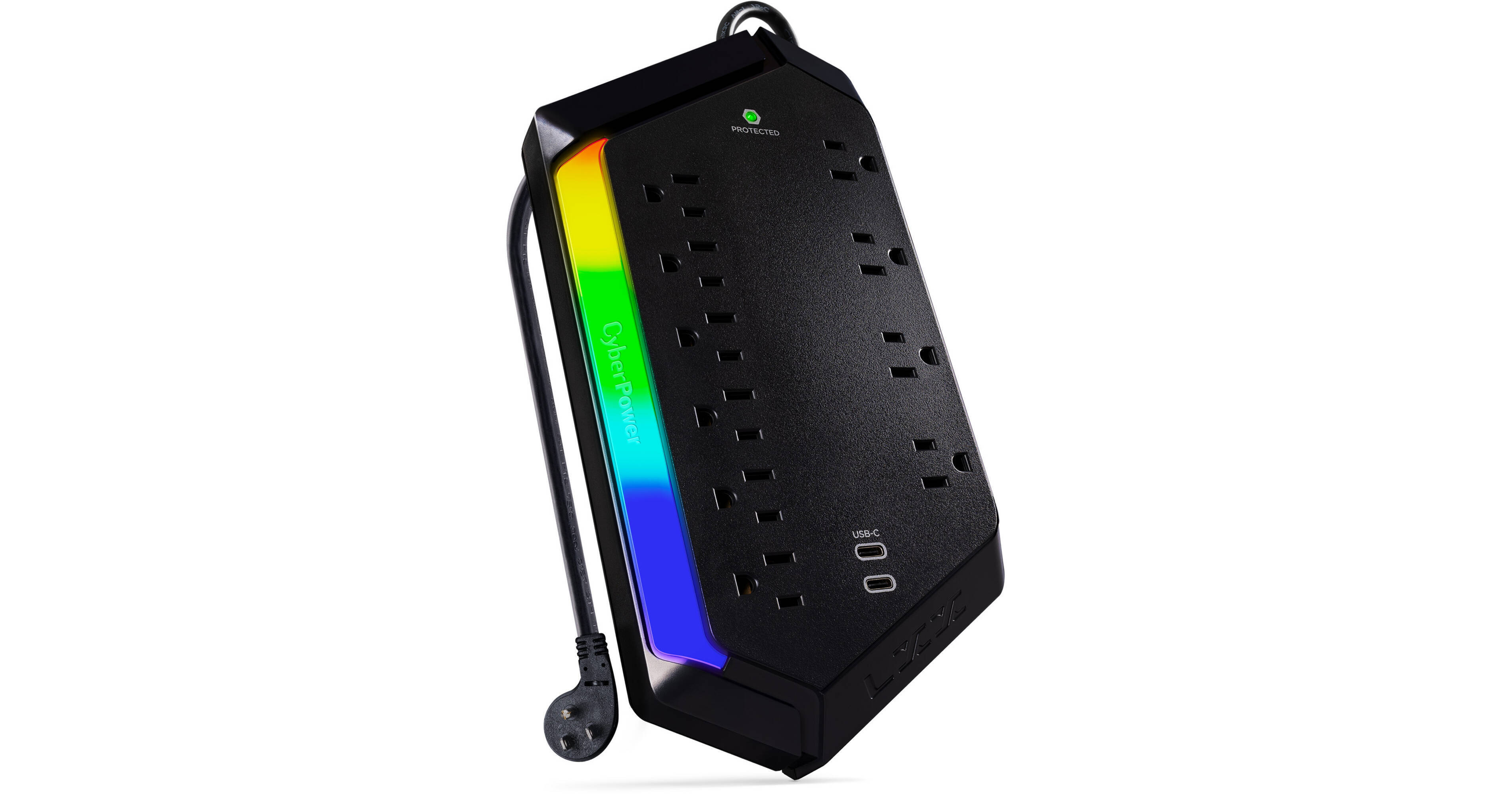 CyberPower RGB Surge Strip With USB-C GXS1005C2 B&H Photo Video