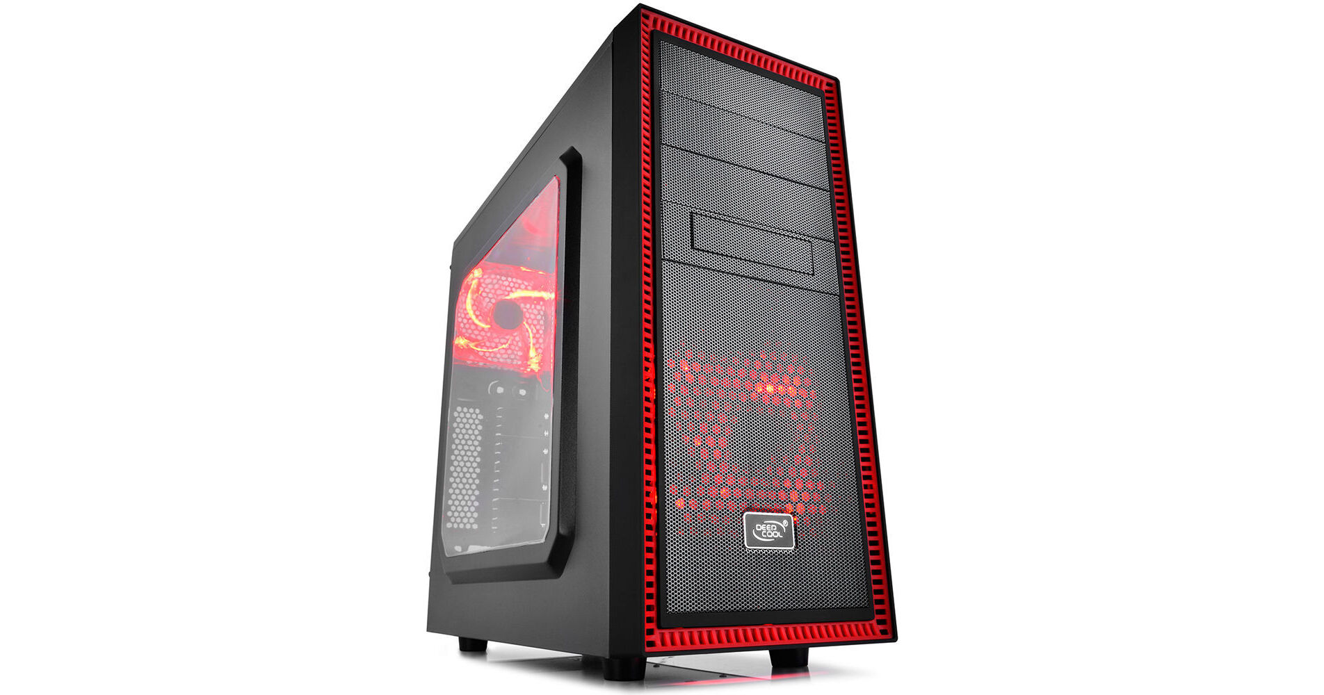 Deepcool Tesseract Mid-Tower Case TESSERACT SW-RD B&H Photo Video