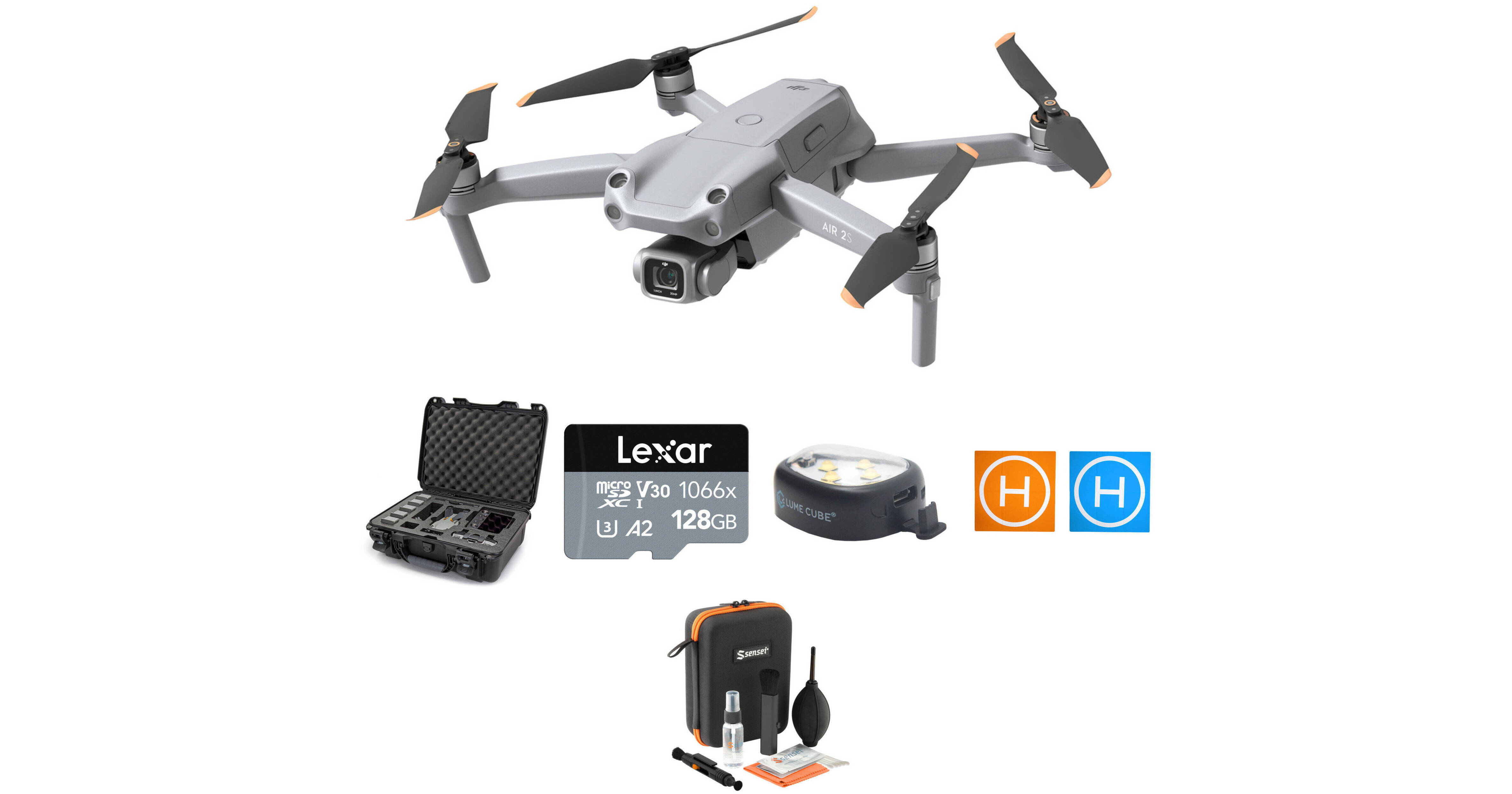 DJI Air 2S Fly More Combo Drone with Smart Controller & Case Kit