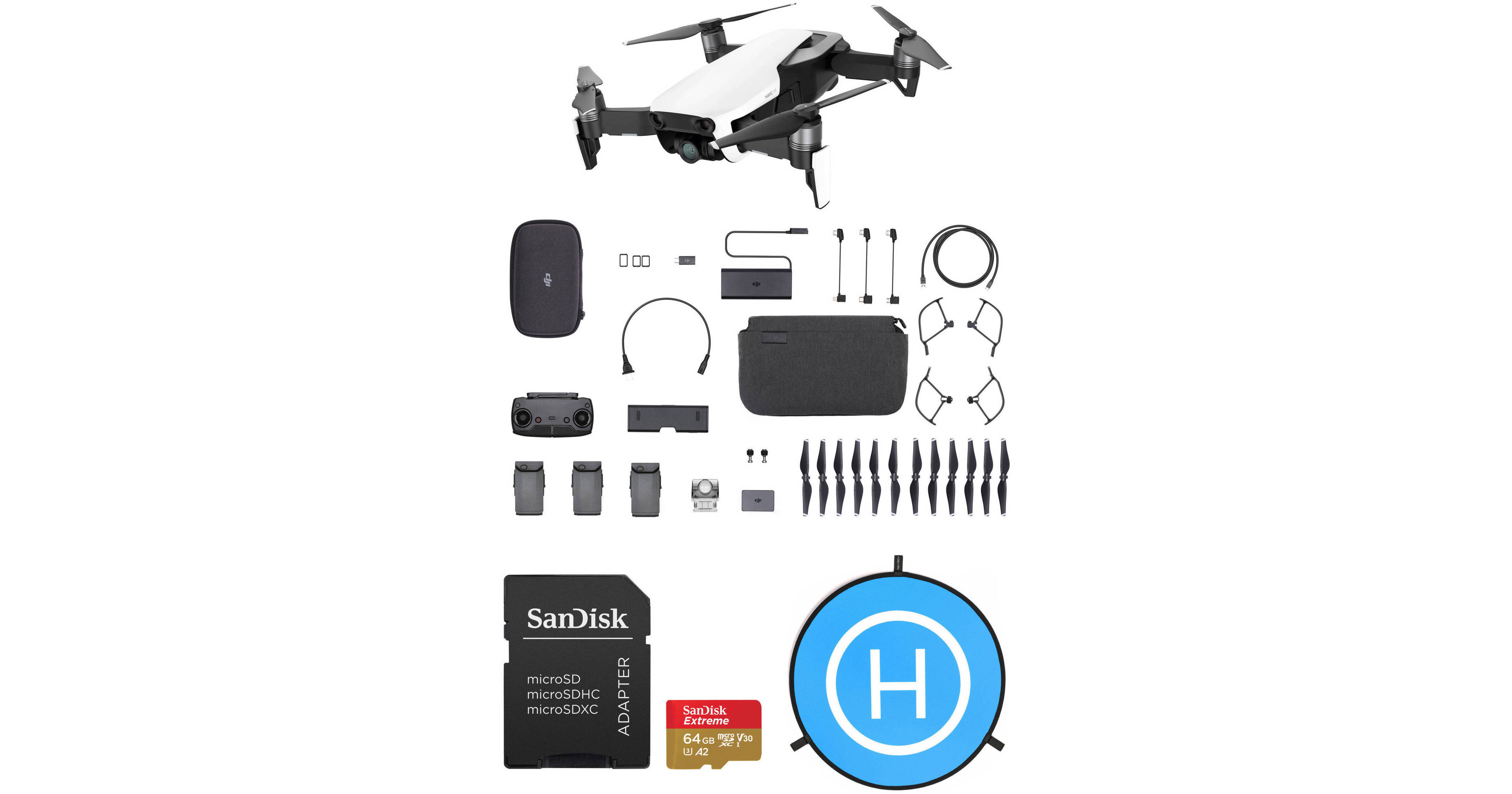 DJI Mavic Air Fly More Drone with 64GB Card & Landing Pad Kit