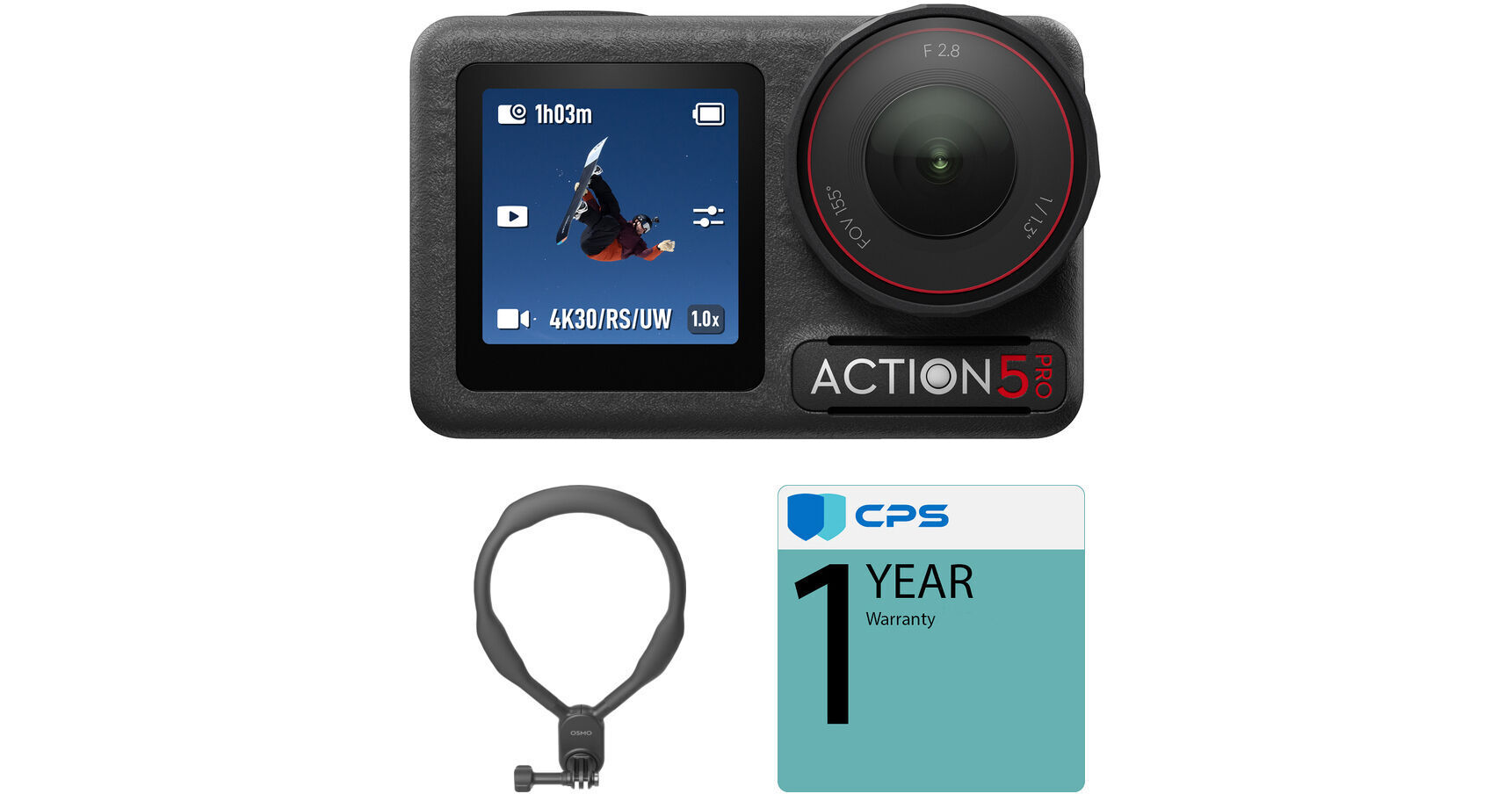 Kit Accessoires Complet Pour DJI Osmo Action 5 Pro/4/3 - Boîtier étanche 70m, Support Vélo, Perche Selfie, Sangle Poitrine, Etc.