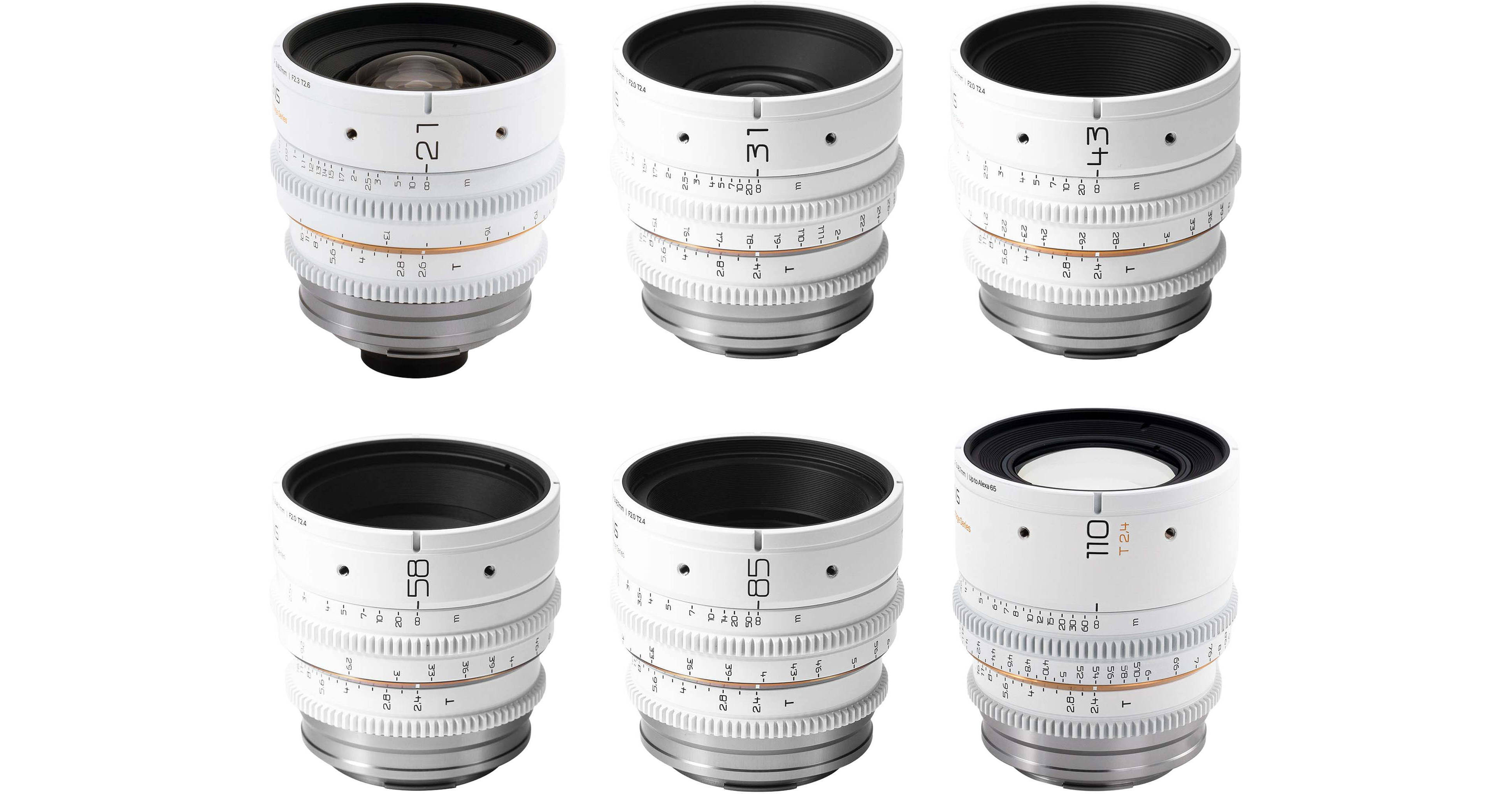 DULENS APO MINI PRIME 5本 白 T2.4 PL 箱入り Dulens APO Mini Prime T2.4/T2.5/T2.6 6-Lens Set AMPCS-W-EF B&H