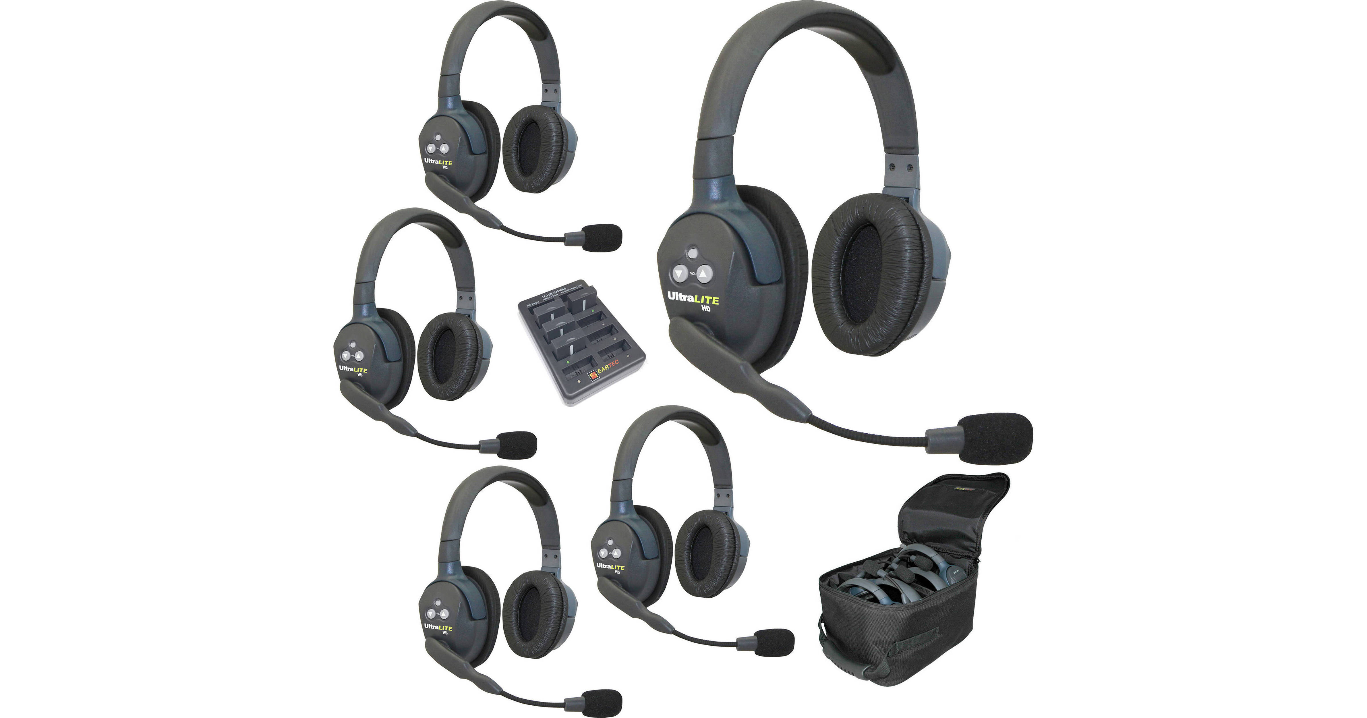 Eartec UltraLITE-HD Wireless Intercom System with 5 UL5D-HD-EU