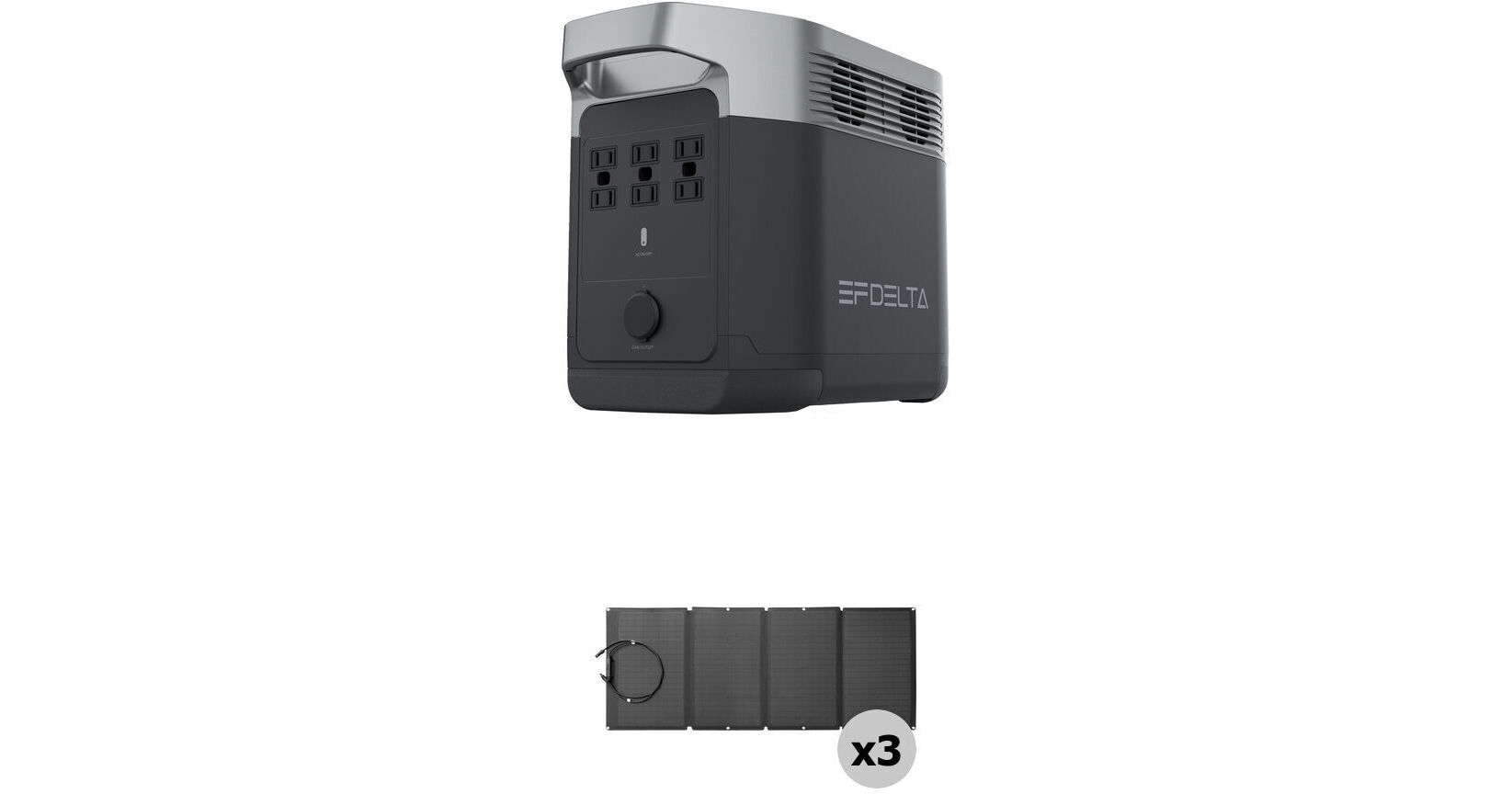 EcoFlow DELTA 1300 Portable Power Station and 160W Solar 3-Panel