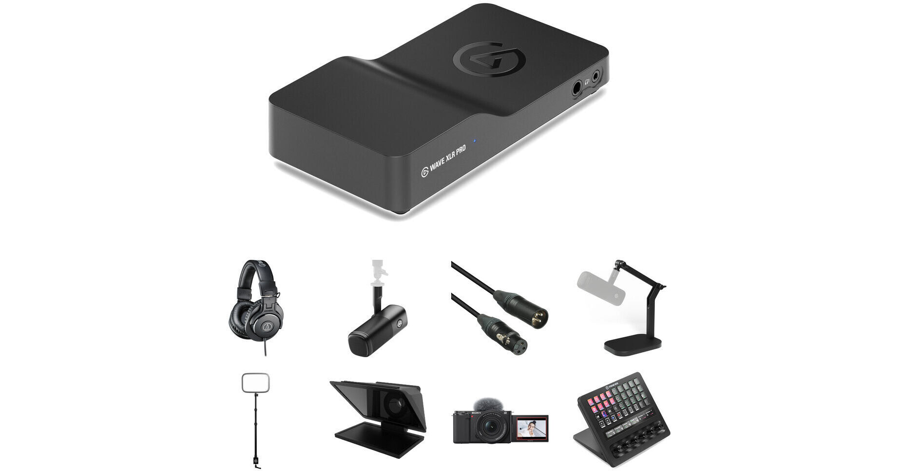 Elgato Elgato Wave XLR Pro Podcasting Kit with Prompter, Camera,
