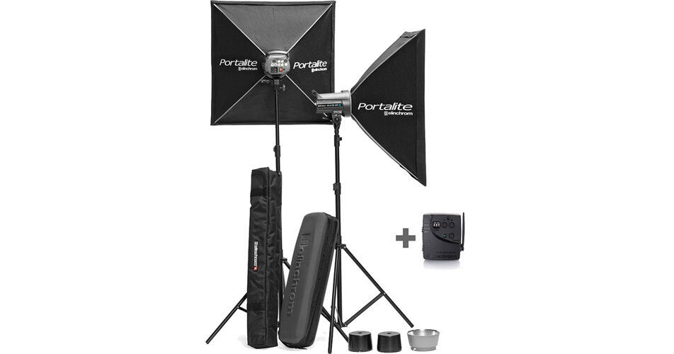 Elinchrom D-Lite RX 2 2-Light To Go Kit with Stands and