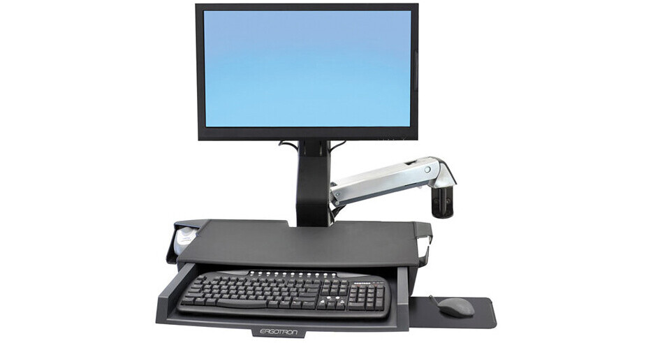 Ergotron 45-260-026 StyleView Sit-Stand Combo Arm 45-260-026 B&H