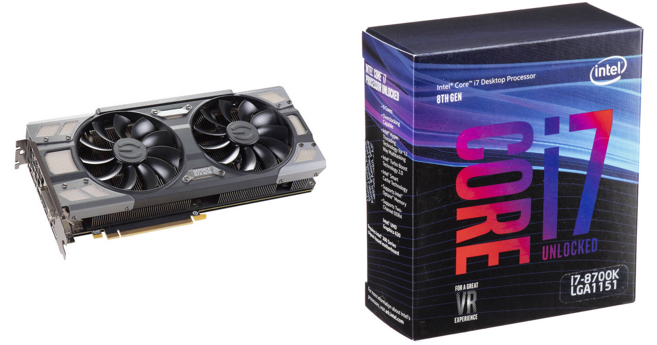 EVGA GeForce GTX 1070 FTW GAMING Graphics Card & Intel Core