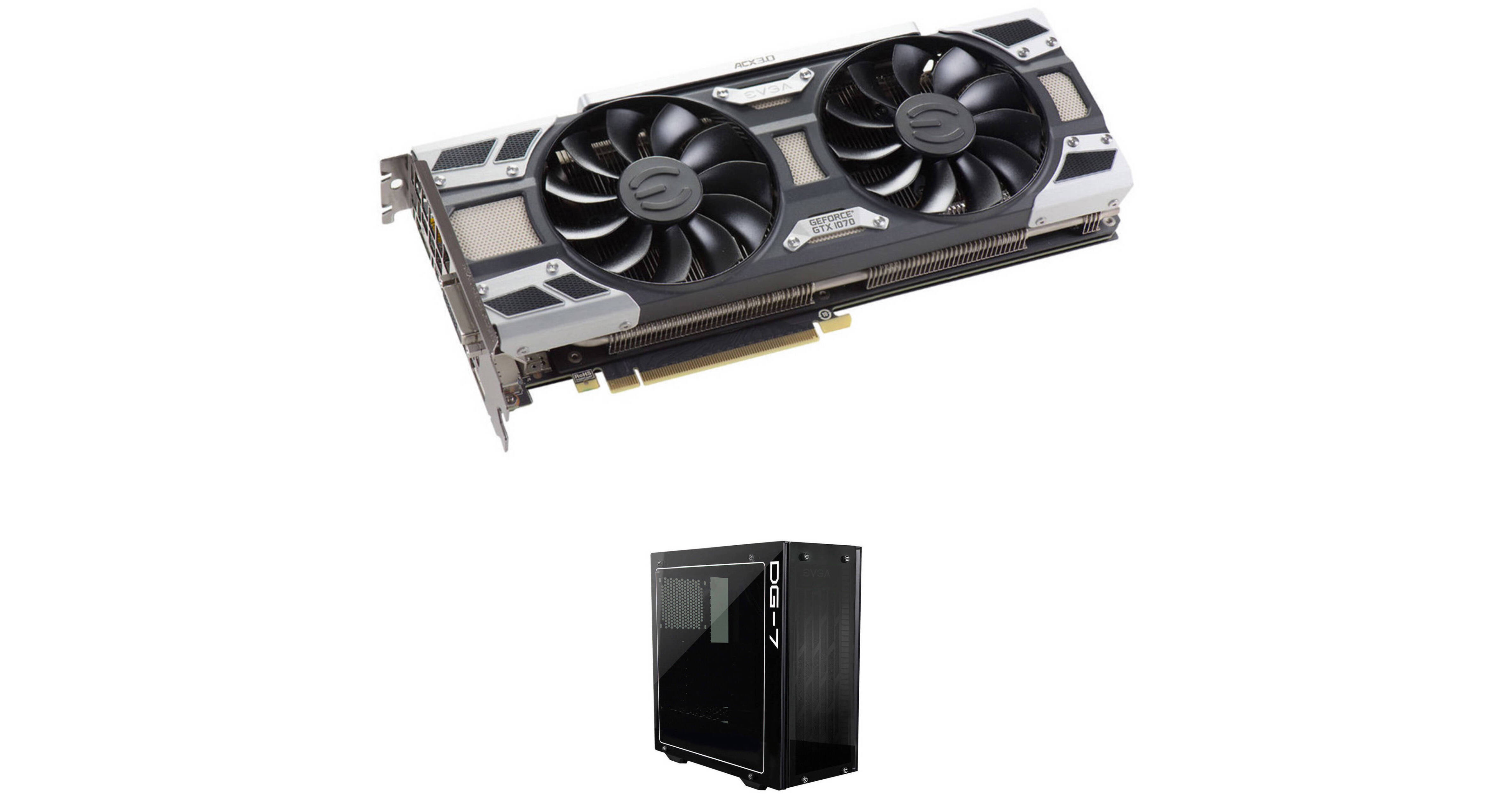 EVGA GeForce GTX 1070 SC GAMING Graphics Card & EVGA DG-75