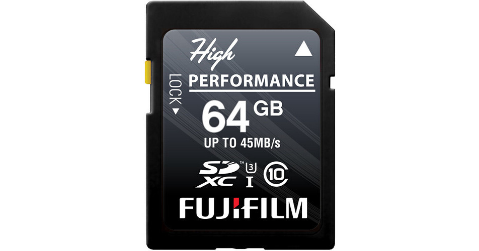 FUJIFILM 64GB High Performance UHS-I SDXC Memory Card 600020606