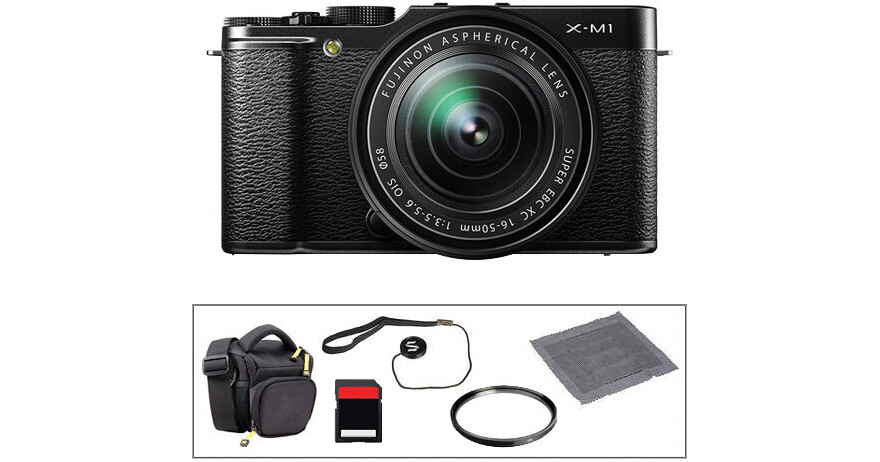 FUJIFILM X-M1 Mirrorless Digital Camera with 16-50mm Lens Basic