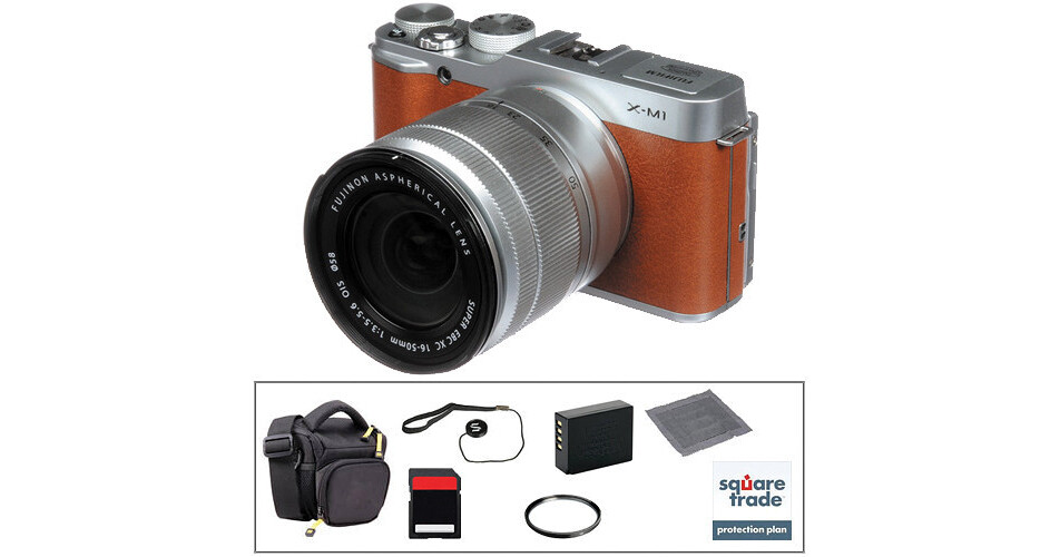FUJIFILM X-M1 Mirrorless Digital Camera with 16-50mm Lens Deluxe