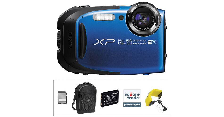 FUJIFILM FinePix XP80 Digital Camera Deluxe Kit (Blue) B&H