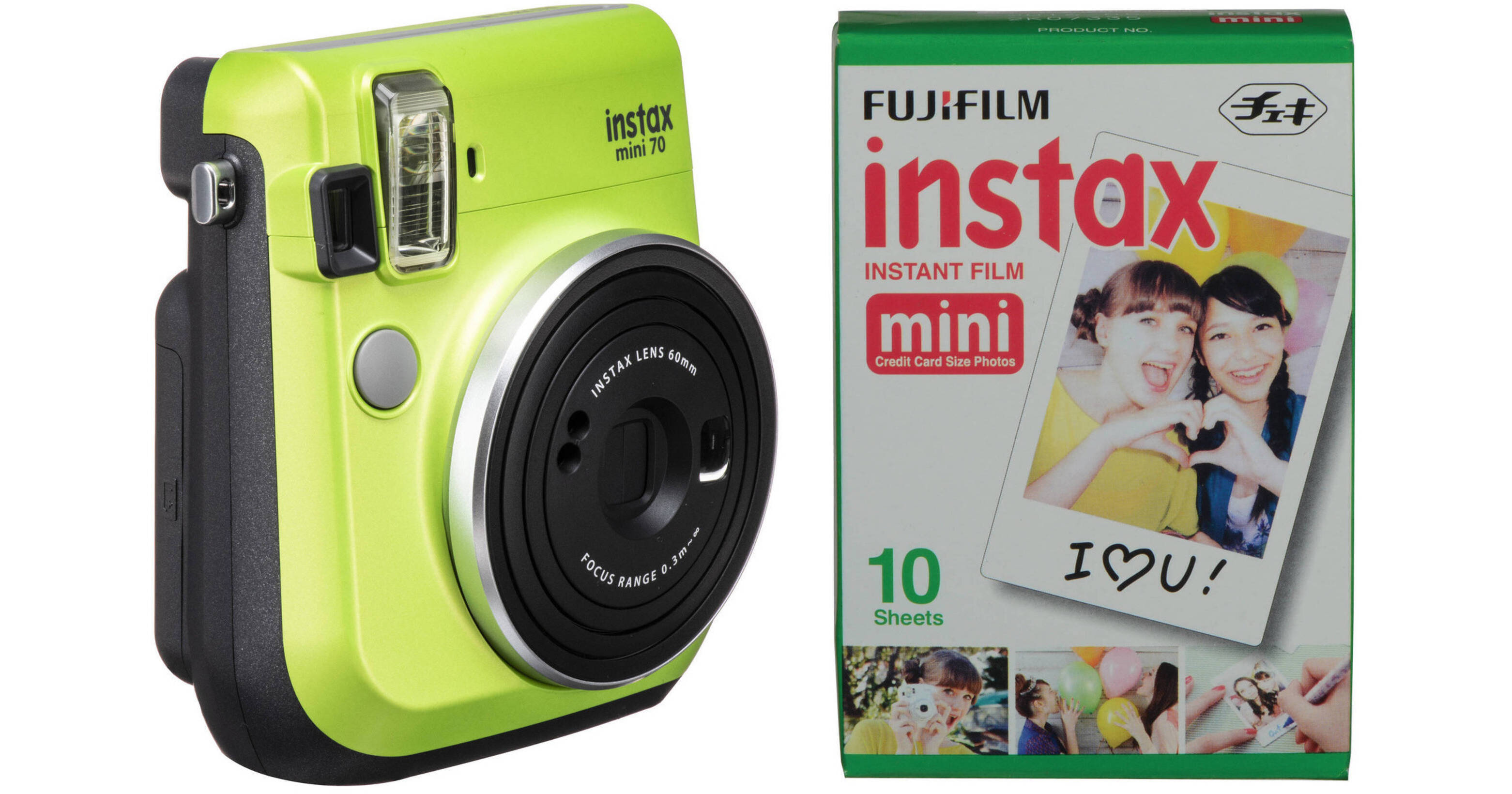 FUJIFILM INSTAX Mini 70 Instant Film Camera with Single Pack of