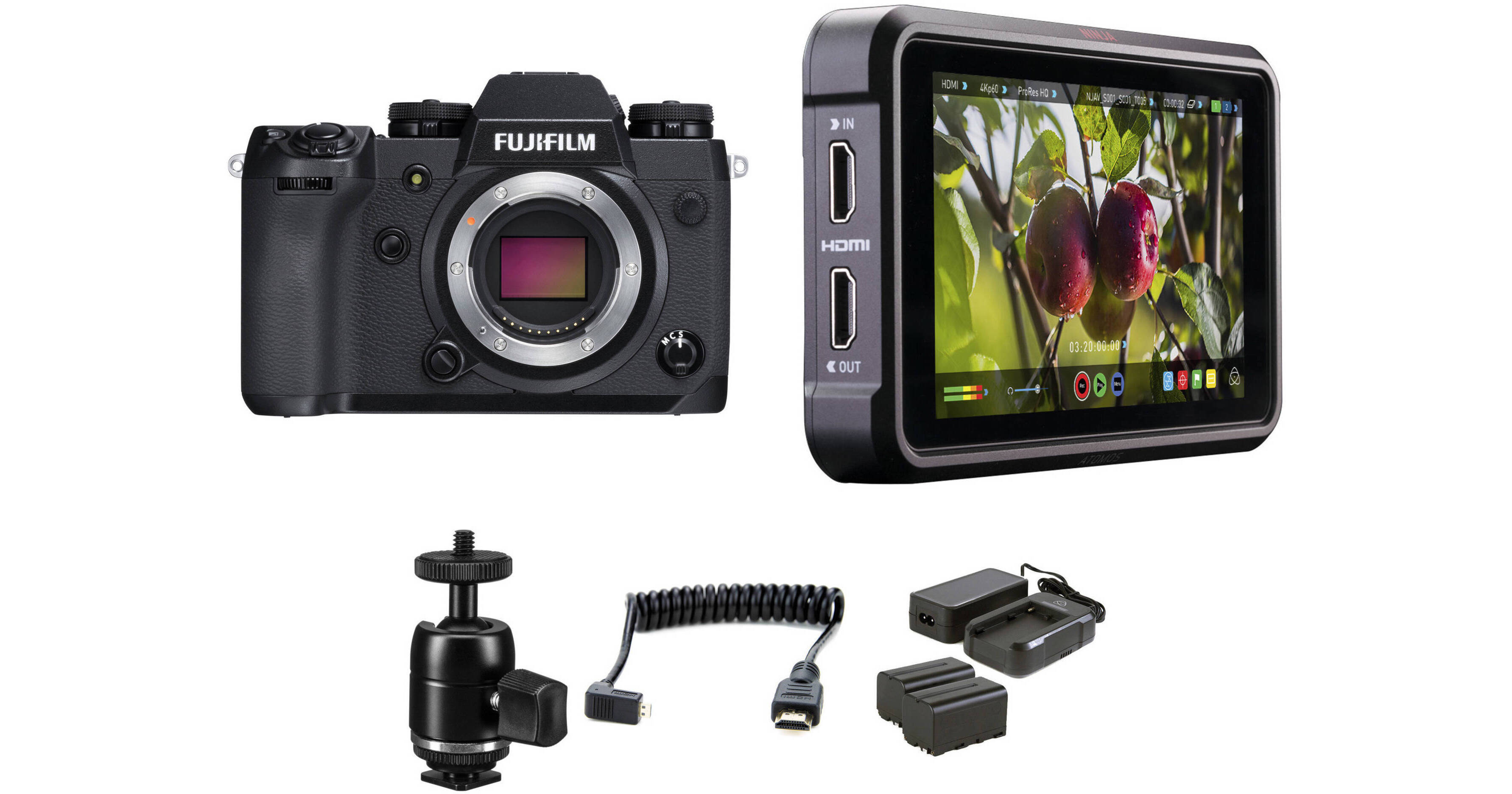 FUJIFILM X-H1 Mirrorless Digital Camera with Ninja V Kit B&H