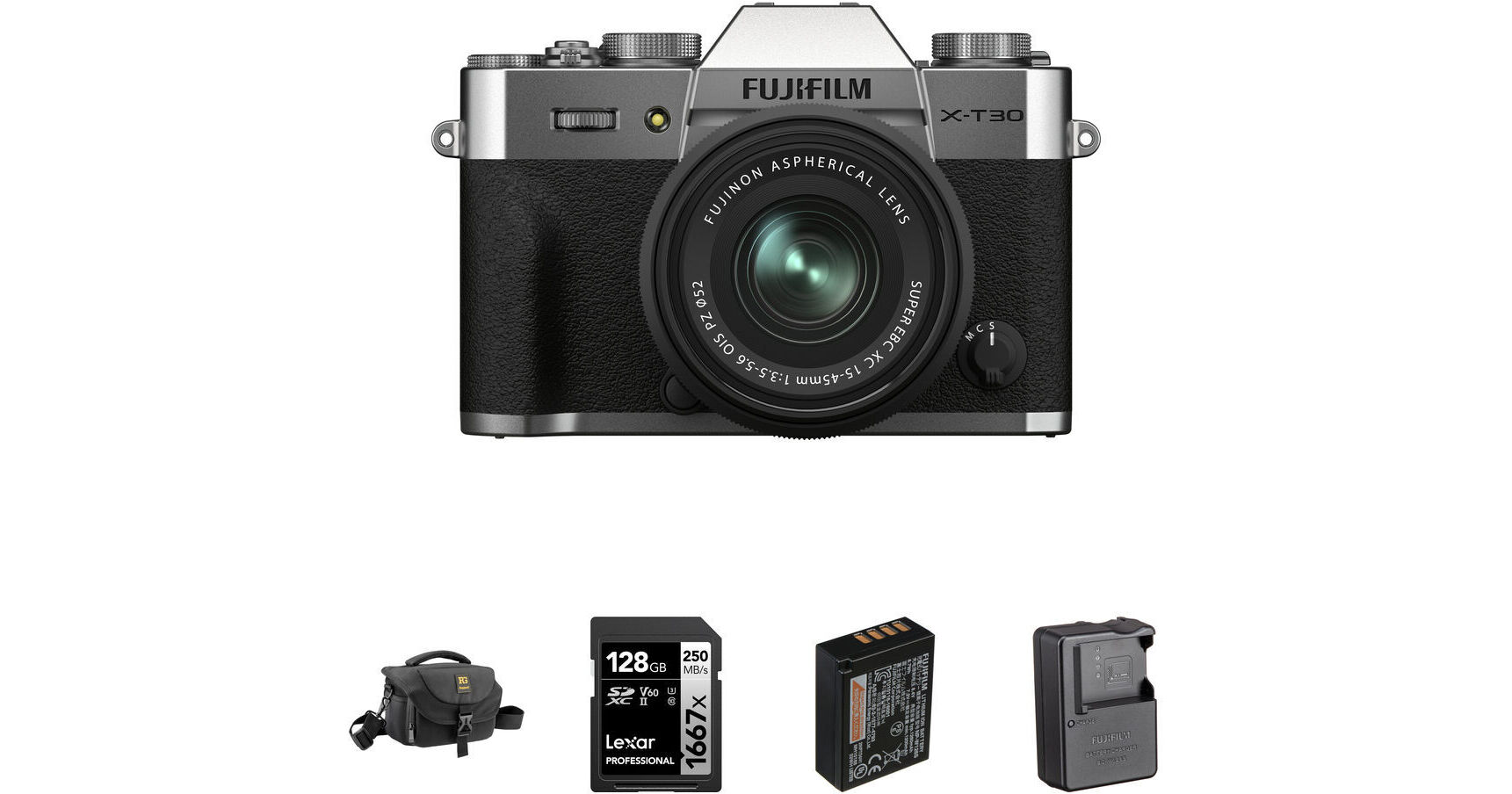 FUJIFILM X-T30 II Mirrorless Camera with 15-45mm f/3.5-5.6 Lens
