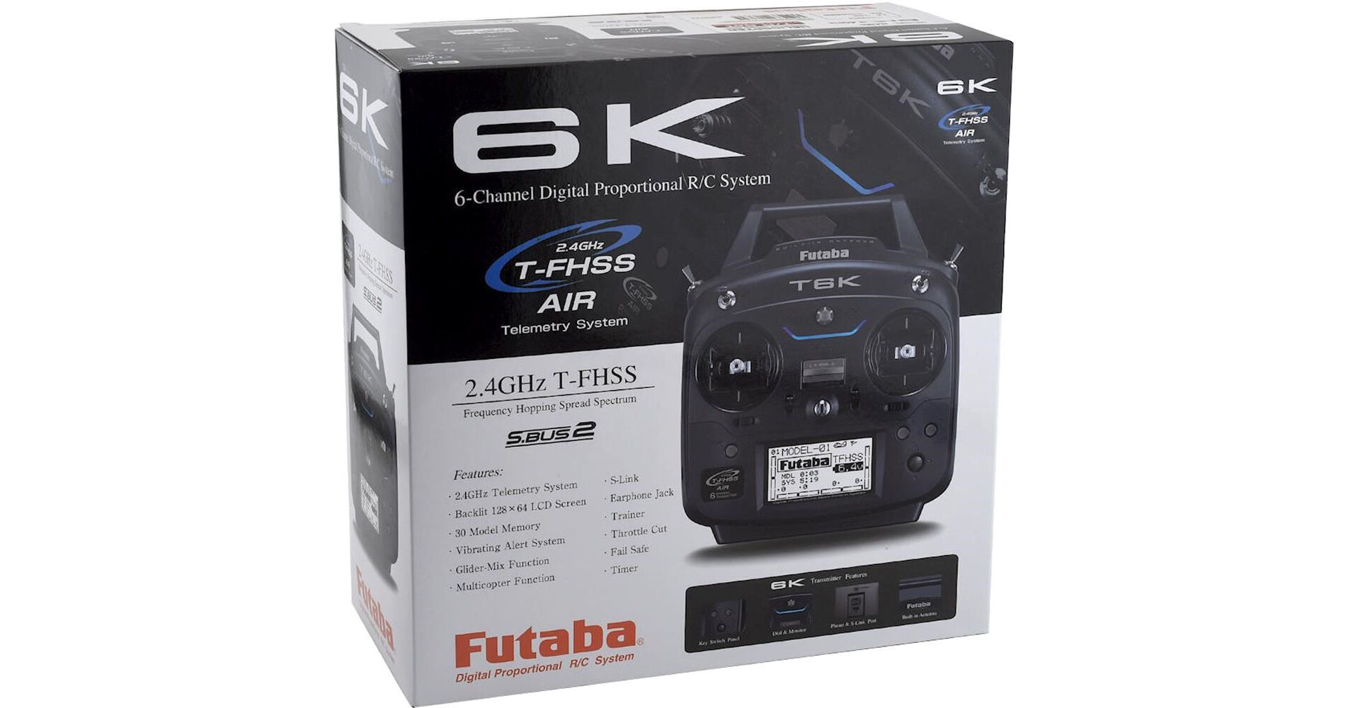 Futaba T6K 8-Channel RC Helicopter System Transmitter 01004374-3 Futaba T6K 8-Channel RC Helicopter System Transmitter 01004374-3