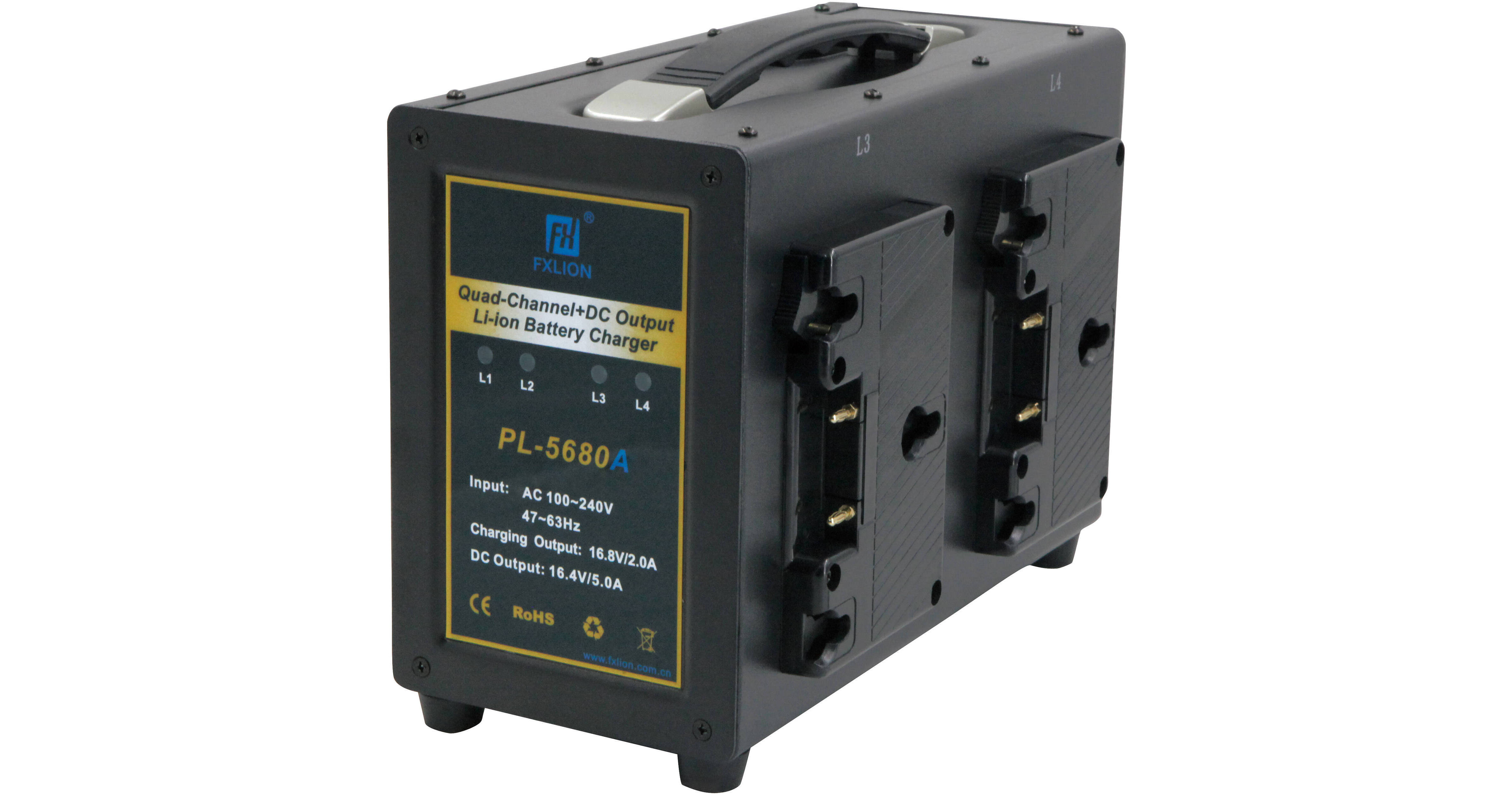 FXLion 4-Channel Gold-Mount Battery Charger with DC PL-5680A B&H