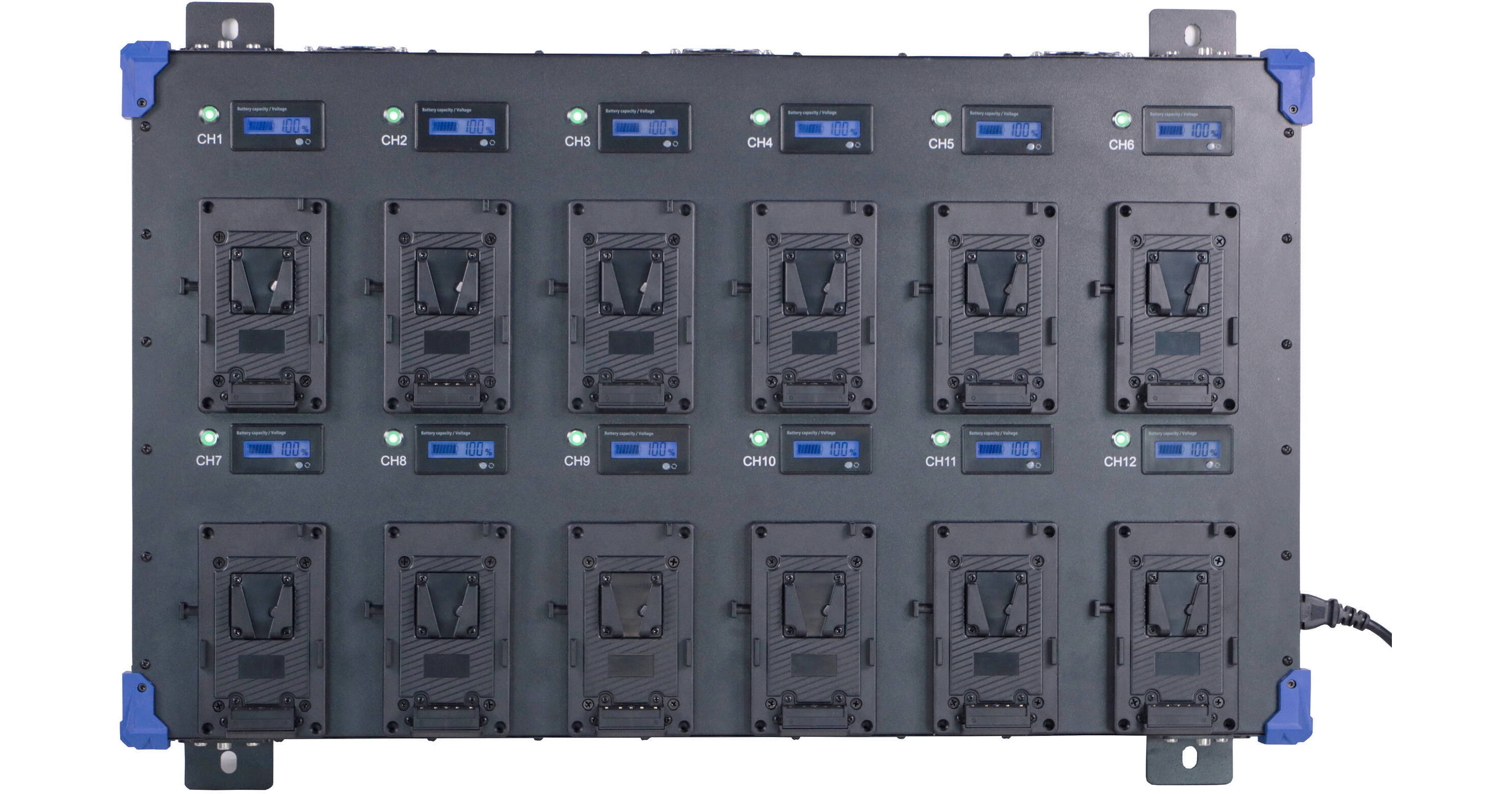 FXLion 12-Bay Wall Charger (V-Mount, 16.8V 4A) PL-Q4B12 B&H
