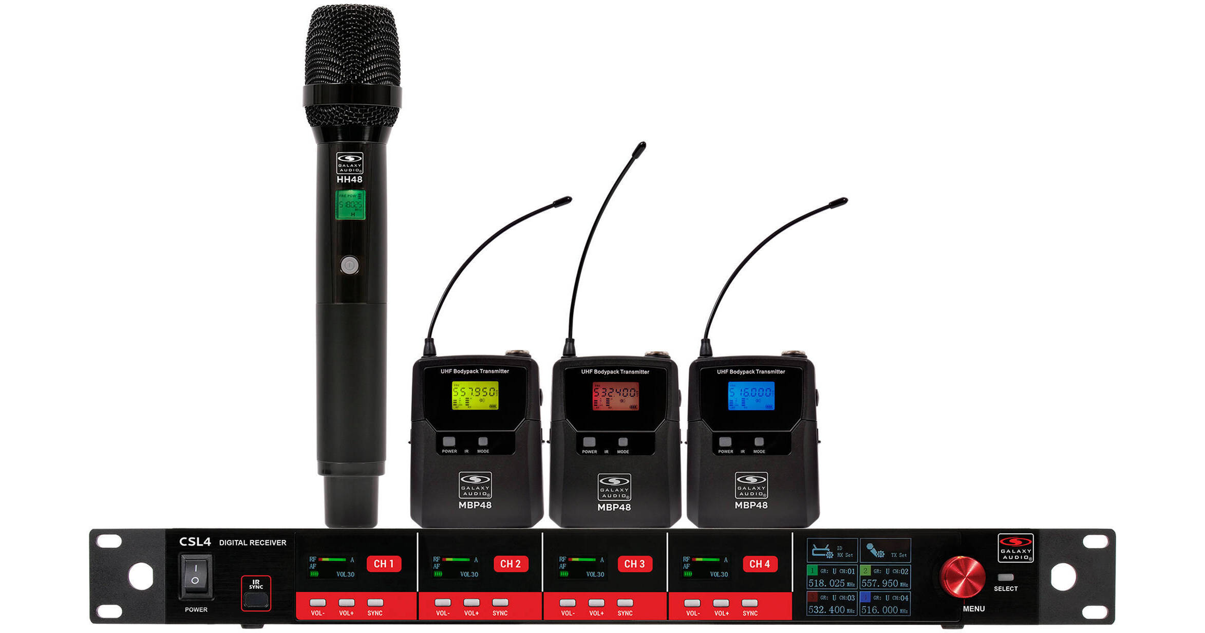 Galaxy Audio CSL4-HBBBM 4-Channel Digital Wireless CSL4-HBBBM