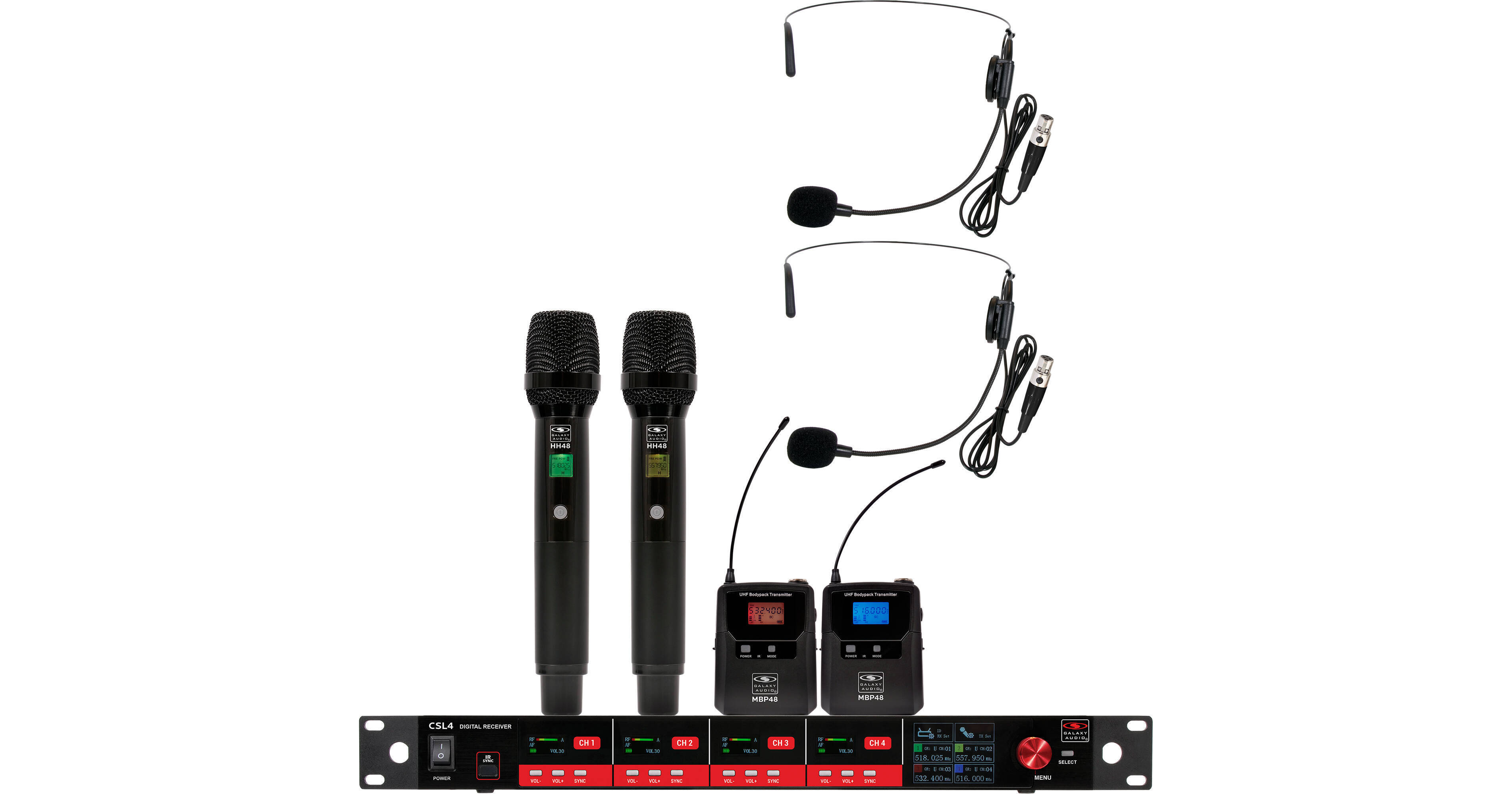 Galaxy Audio CSL4-HHSSM 4-Channel Digital Wireless CSL4-HHSSM