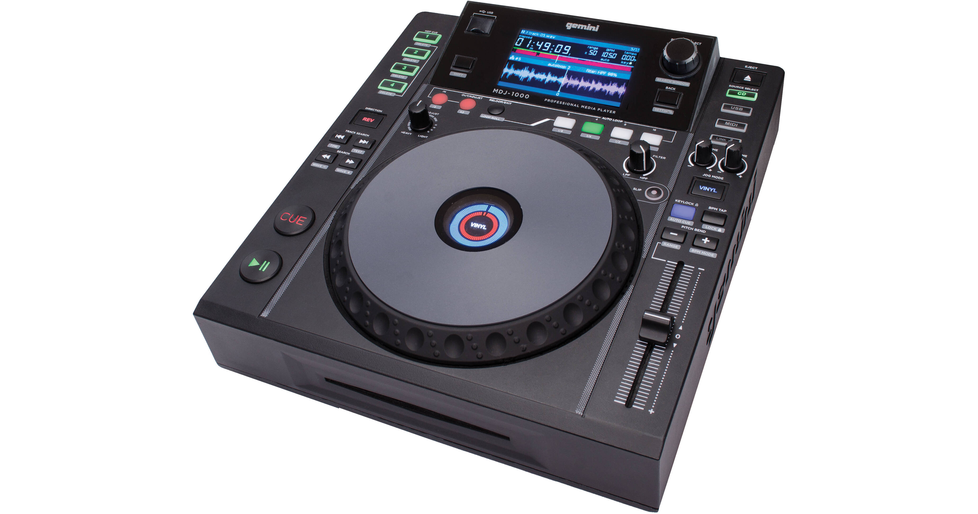 Gemini MDJ-1000 Professional CD/Media Player MDJ-1000 B&H Photo
