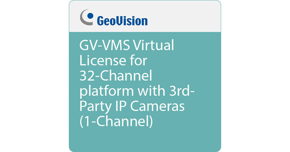 GeoVision GV-VMS Virtual License for 32 Channel VR-VMS-001 B&H