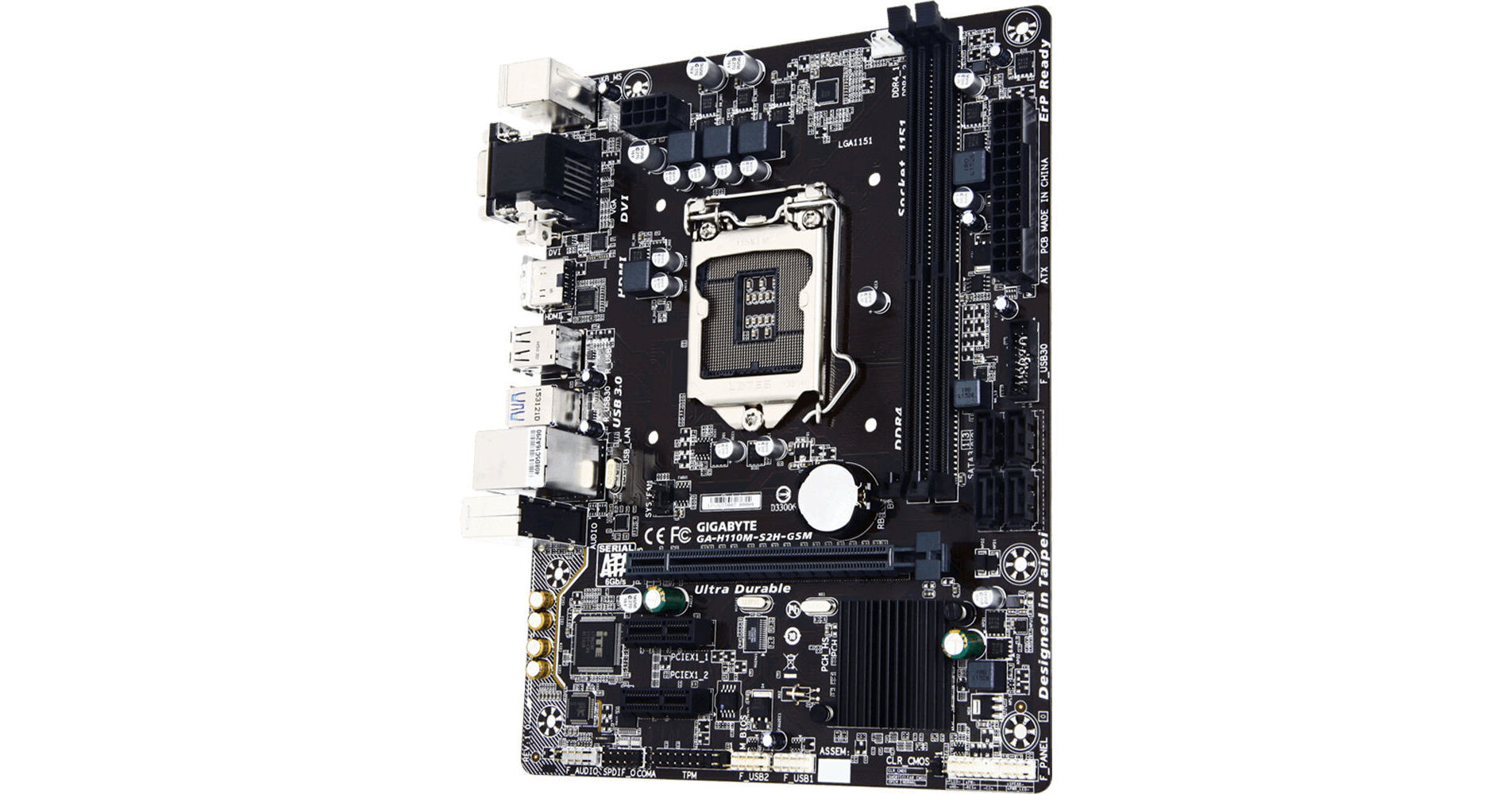 Gigabyte H110M LGA 1151 Micro-ATX Motherboard GA-H110M-S2H-GSM-B