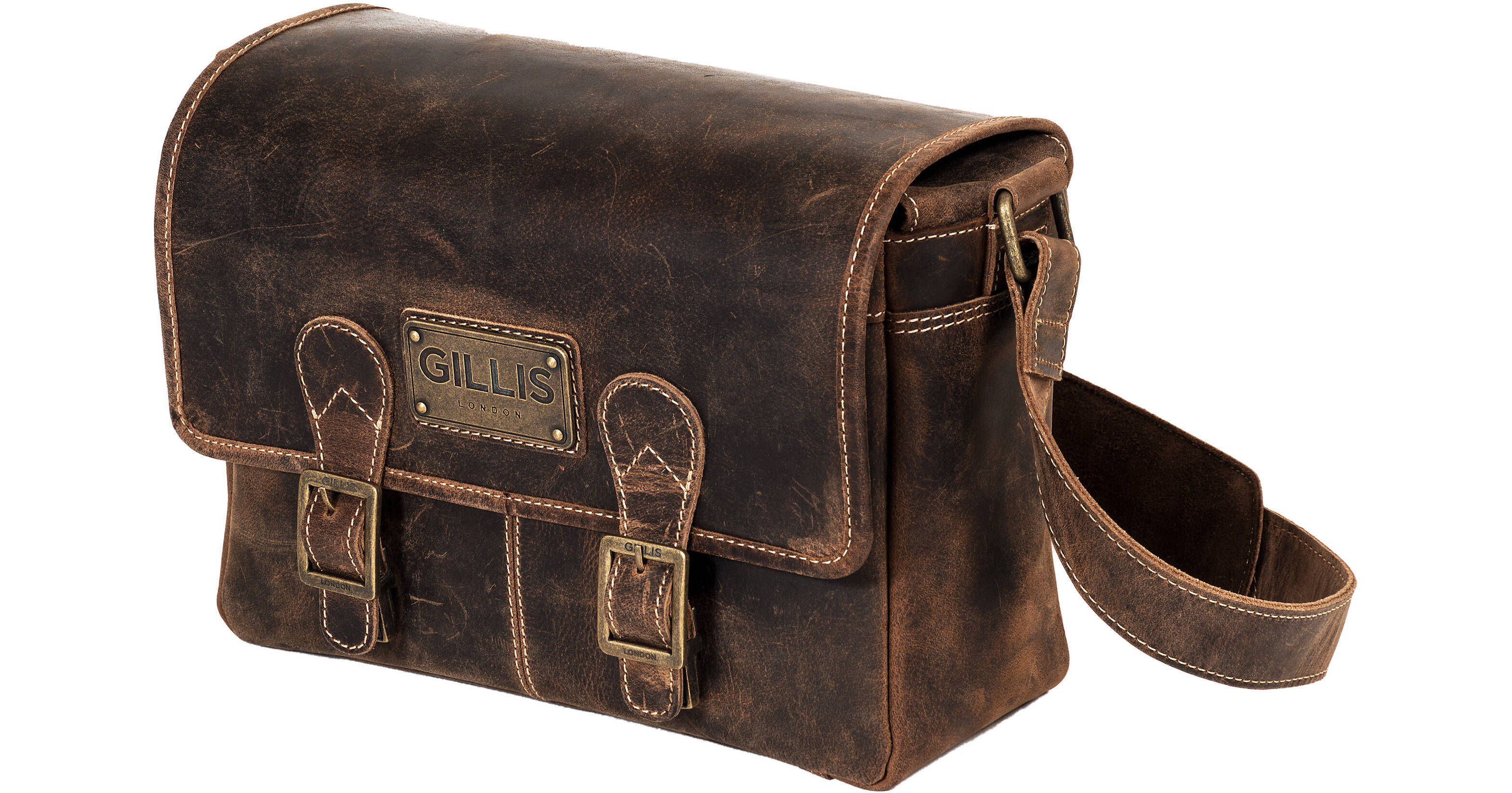 GILLIS LONDON Trafalgar Leather Handy Shoulder Camera Bag 7753