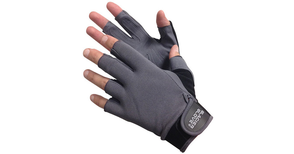 Glacier Glove Fingerless Stripping Gloves For Fishing – Gray Neoprene, UV Protection - View #5