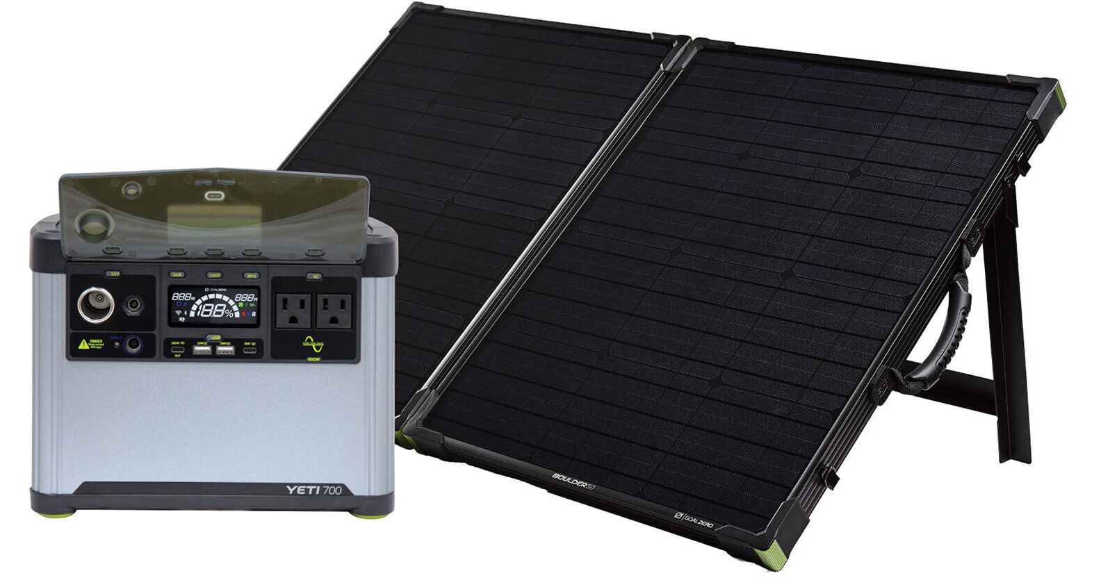 GOAL ZERO Yeti 700 Portable Power Station with Boulder 100BC Solar Panel