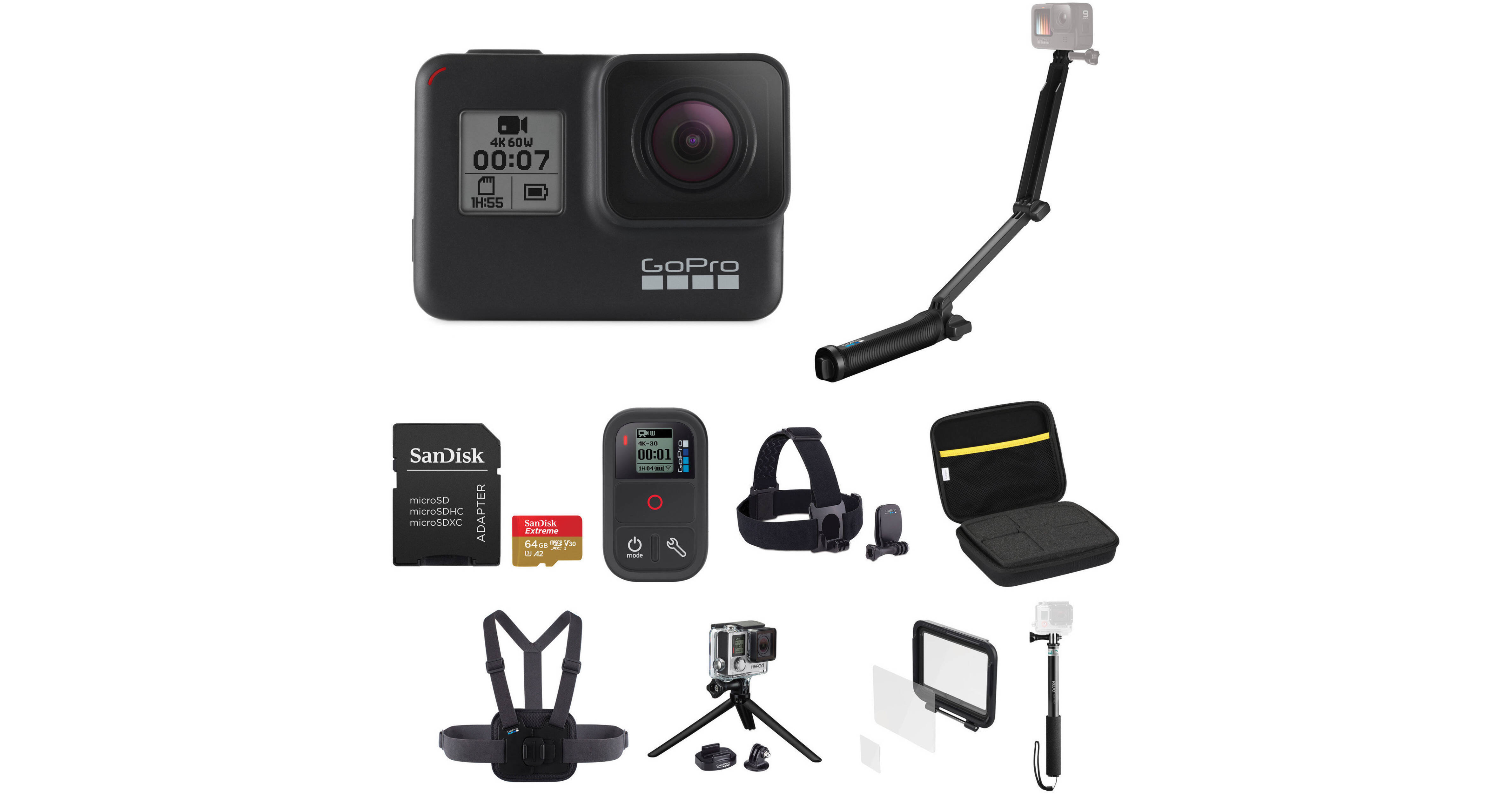 GoPro HERO7 Black Deluxe Kit B&H Photo Video