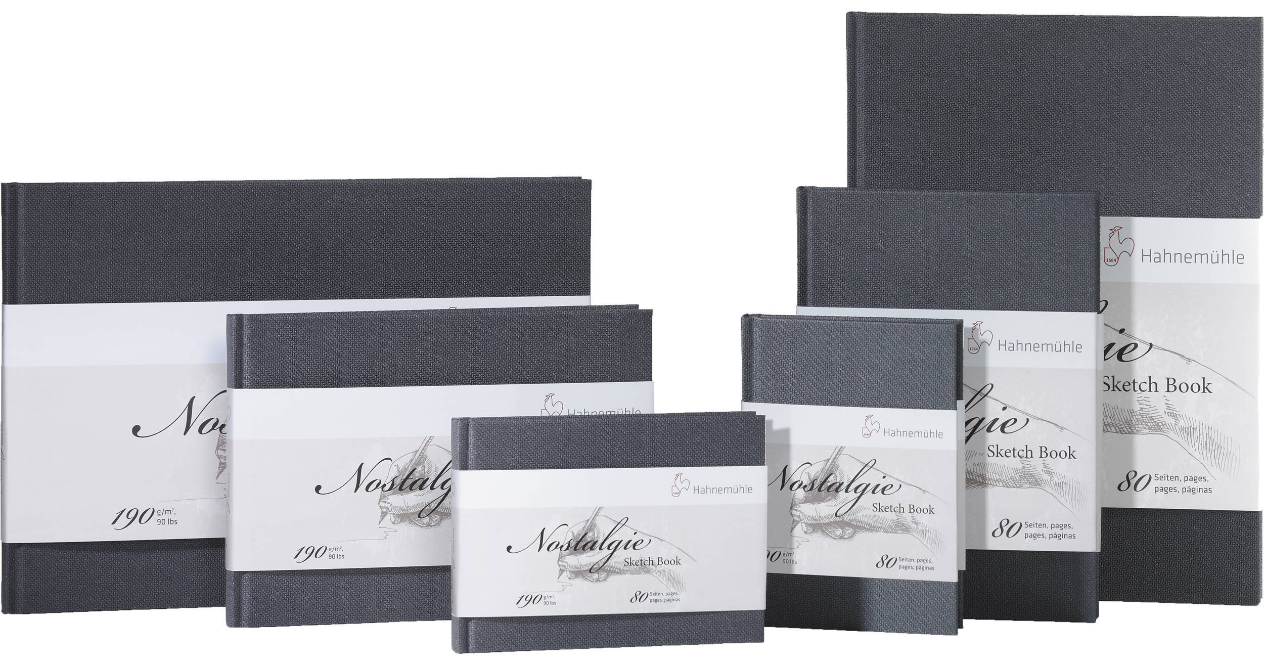 Quaderno Da Schizzo Hahnemuhle Nostalgie - A5, 40 Fogli, 190 G/m&sup2;, Carta Bianco Naturale