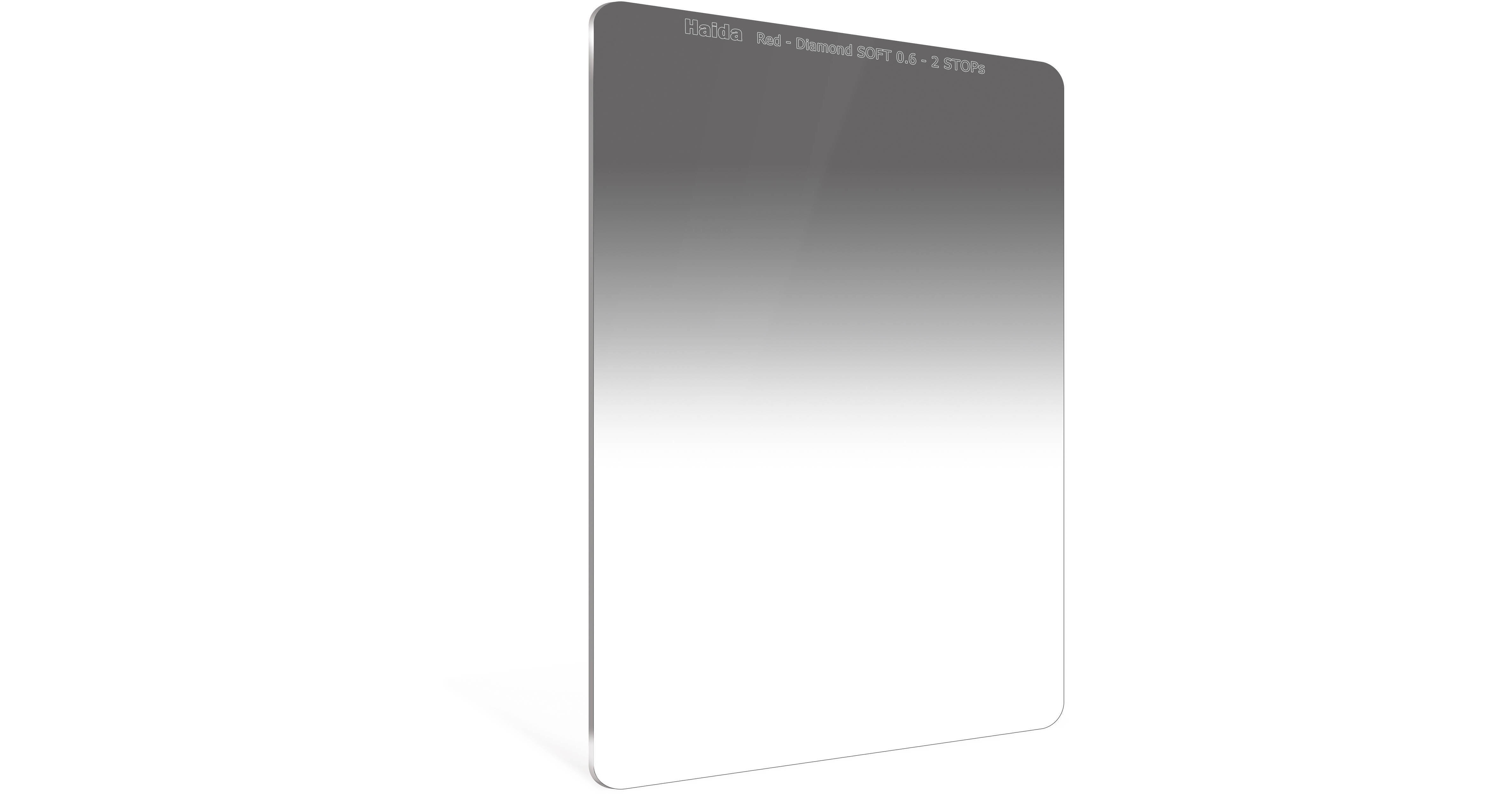 Haida Filtro Red Diamond Soft Grad ND1.2 100x150mm – 4 Stop, Vetro Ottico Multistrato, Per Portafiltri 100mm