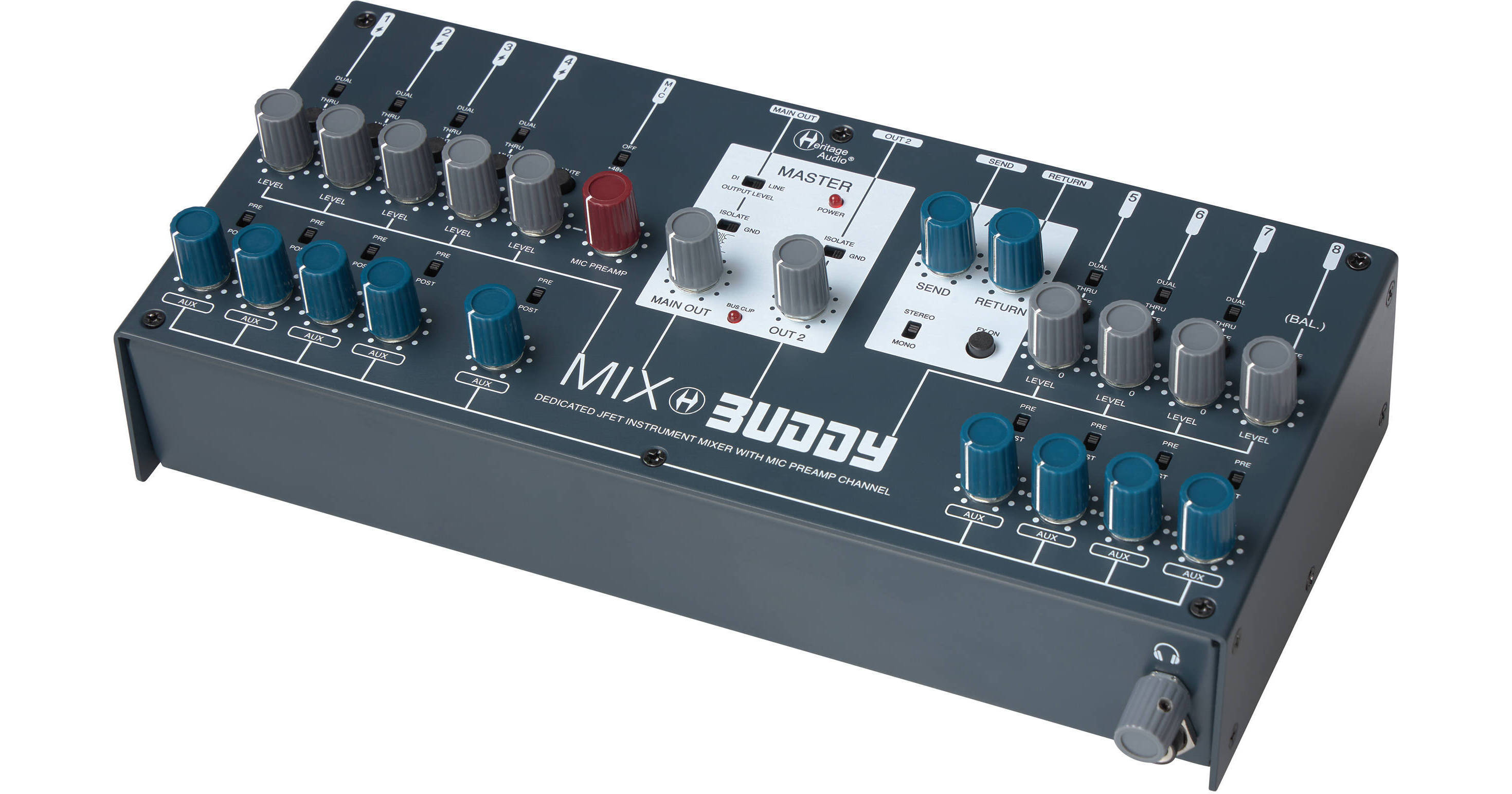 Audio Mix Drive Heritage Audio Mix Buddy 9-Channel Instrument Mixer MIX BUDDY