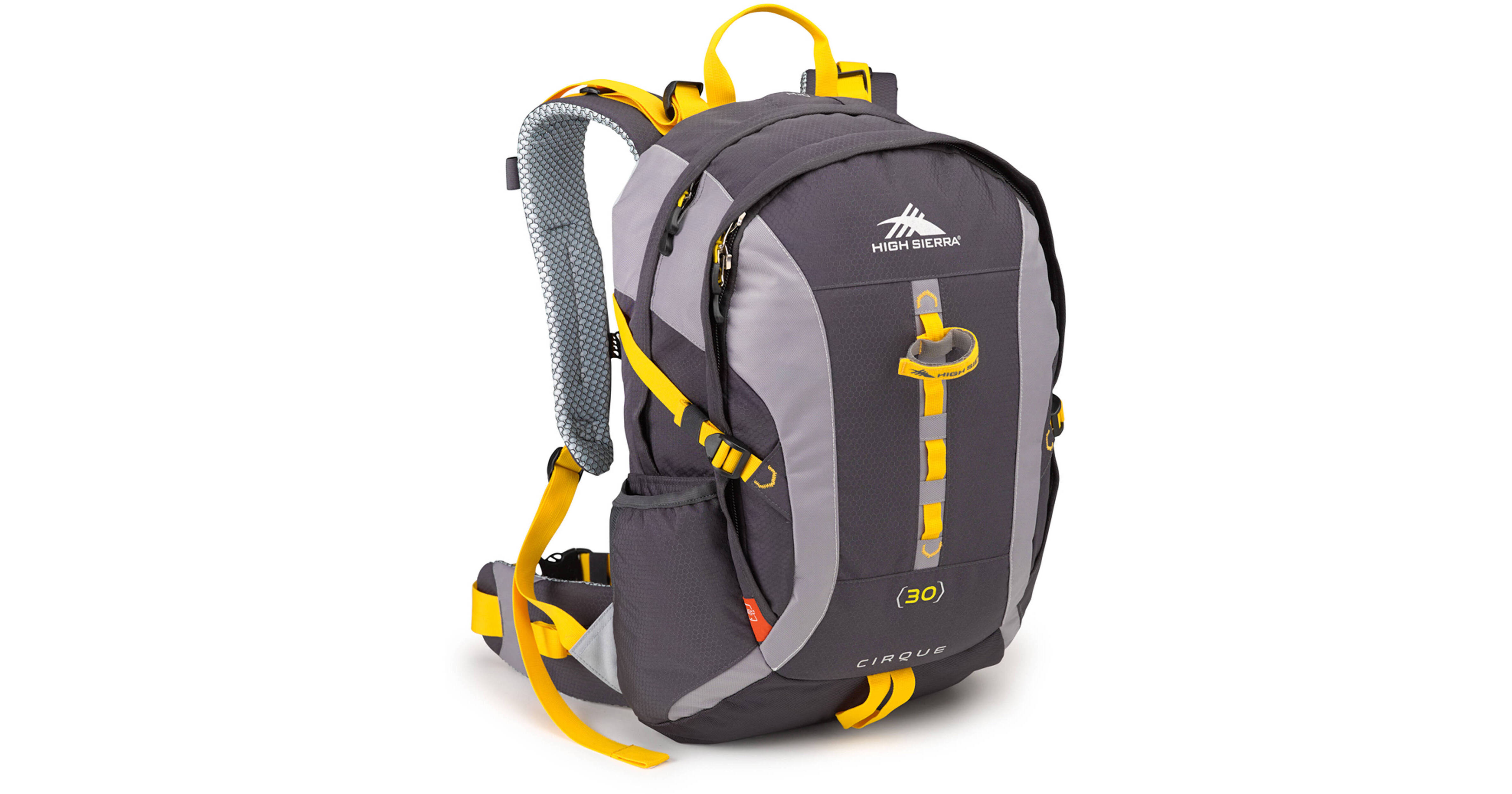 High Sierra Gray & Yellow Hydration Hiking Backpack NEW High Sierra Pathway 90L Internal Hiking Frame Backpack  main image 3