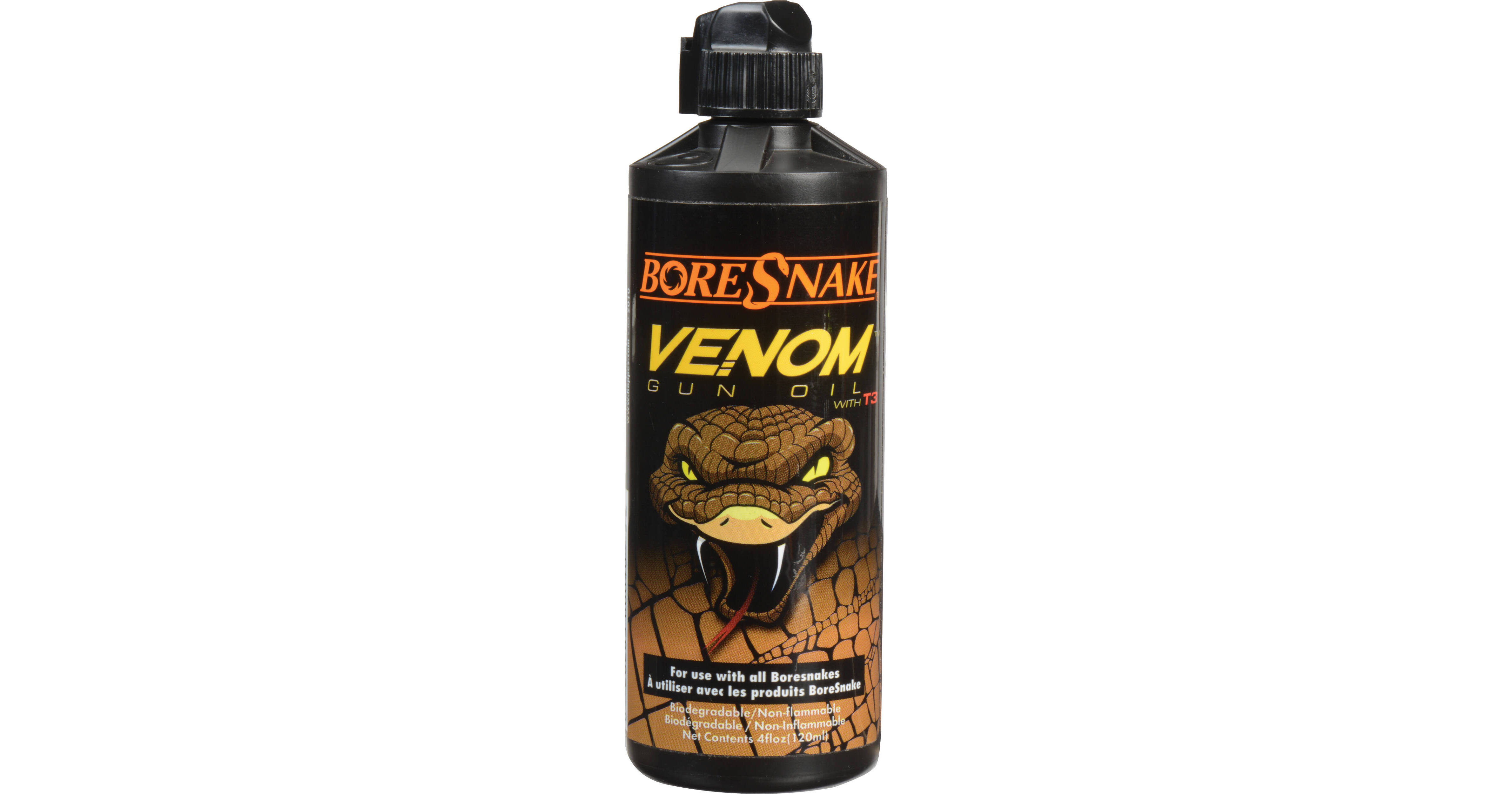 Hoppes BoreSnake Venom Gun Oil with T3 (4oz Bottle) BVGO4 B&H