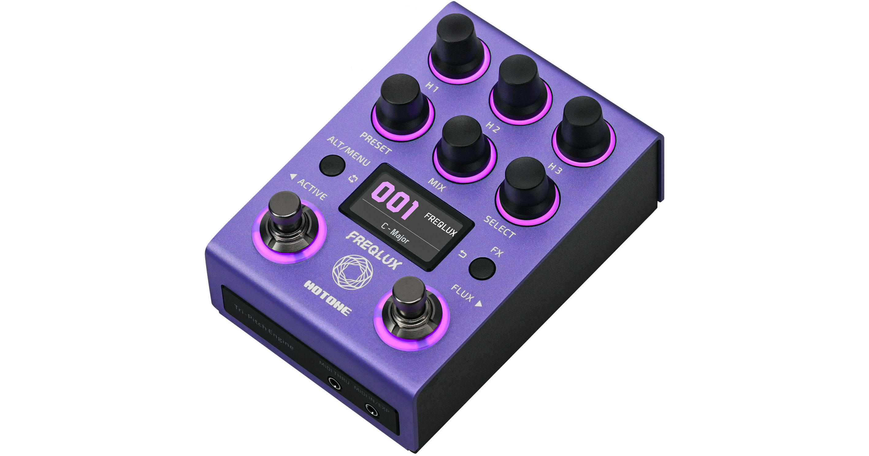 Hotone Freqlux Tri-Pitch Engine Pitch-Shifter Pedal NP-200 B&H