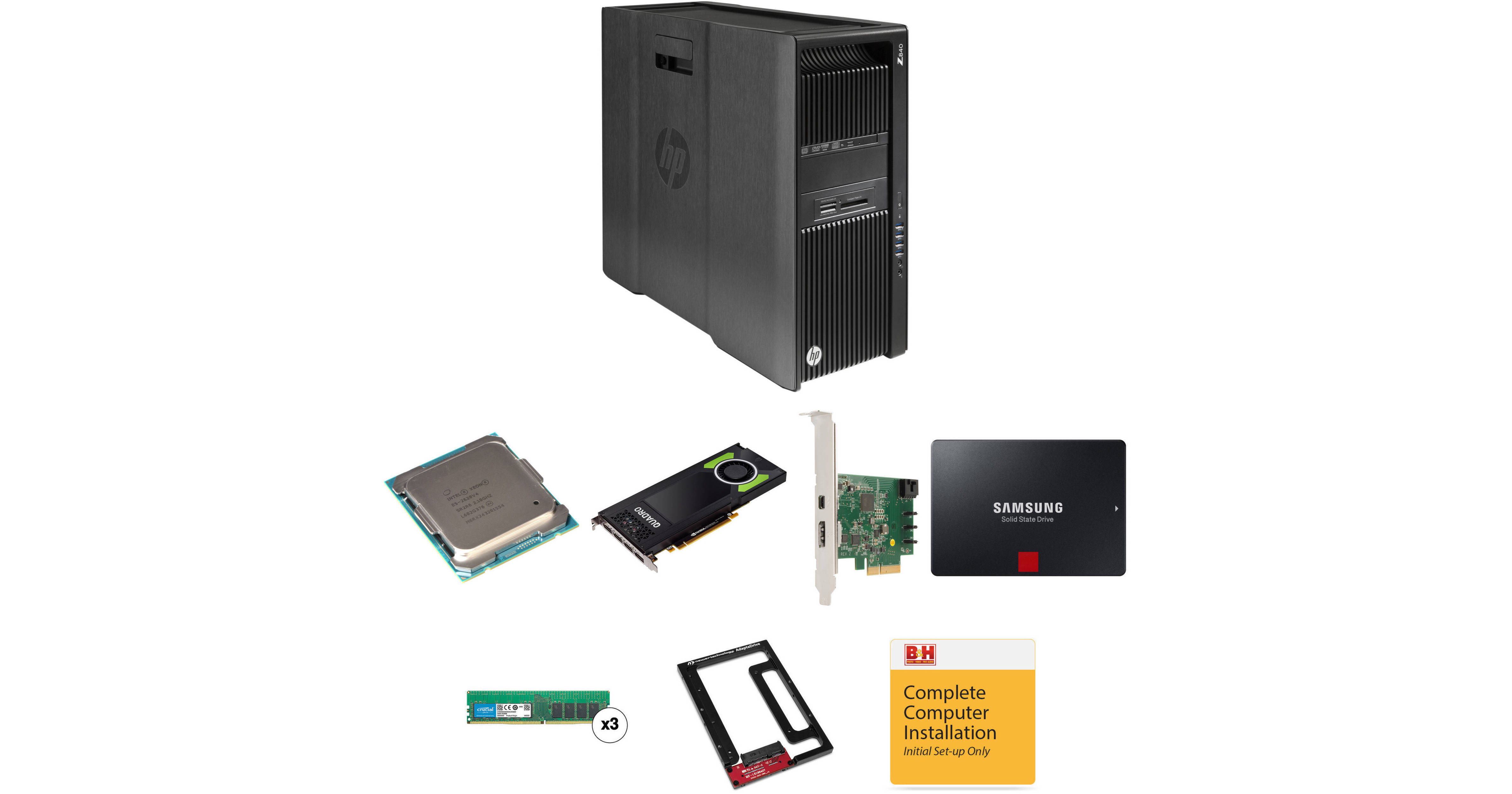 HP Z840 Series Turnkey Workstation with 2nd Xeon E5-2620 v4,