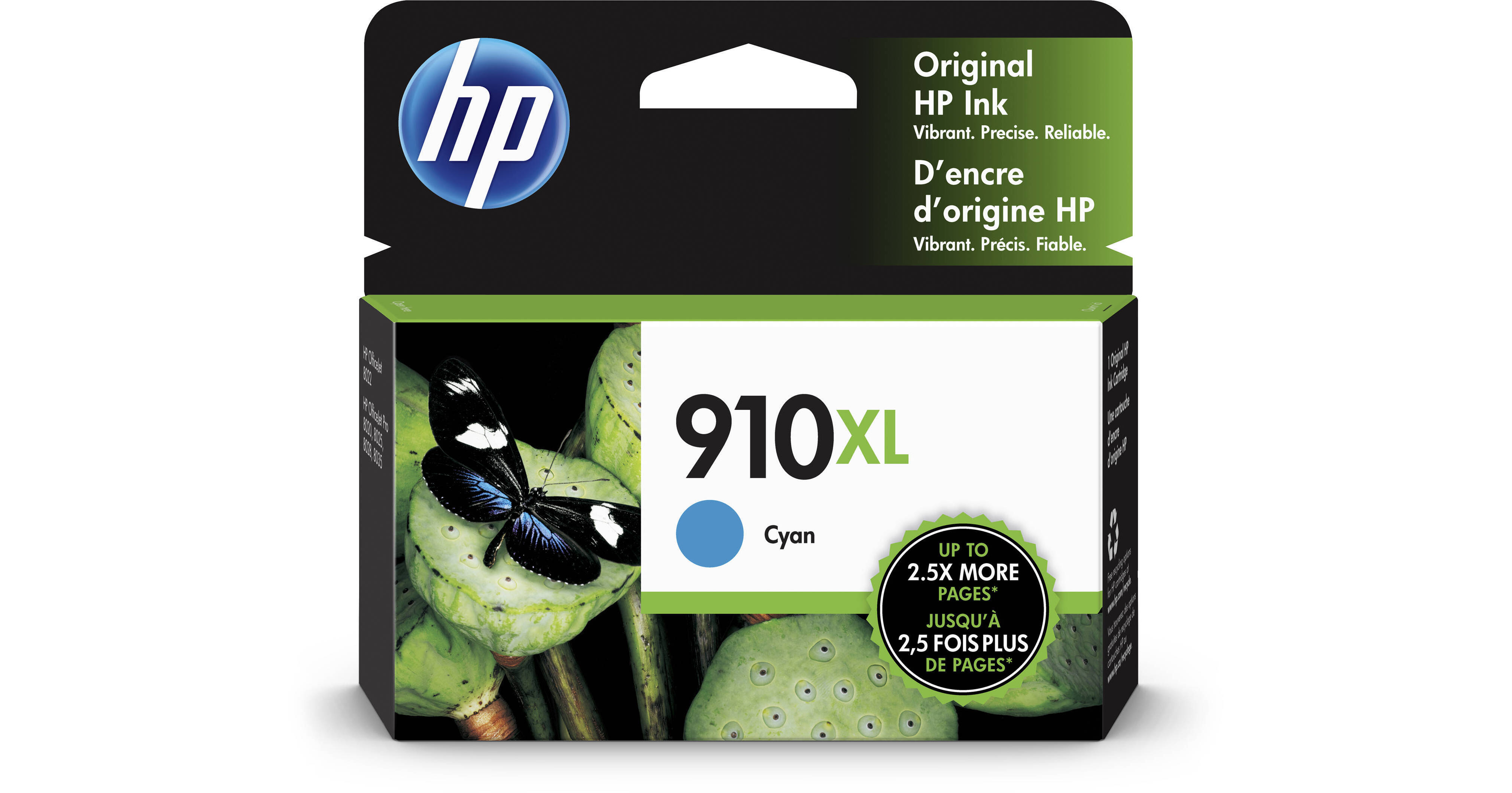 Compatible HP 910XL (3YL62AN) InkJet Cartridge, Cyan, 825 High Yield, (New Chip), Will not work with E series main image 0