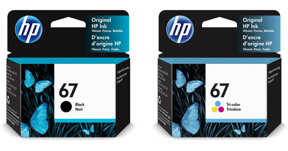 HP 67 Standard-Capacity Ink Cartridge Set for ENVY 6055 and 6455