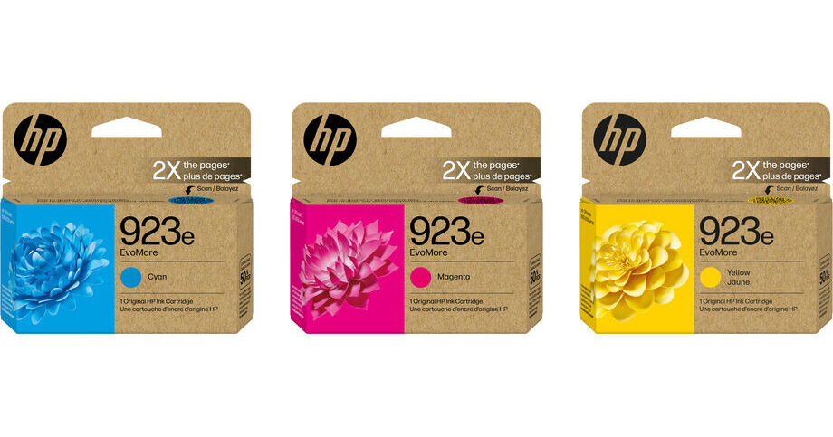 HP 923e EvoMore 3-Color Officejet Pro Ink Cartridge Kit B&H