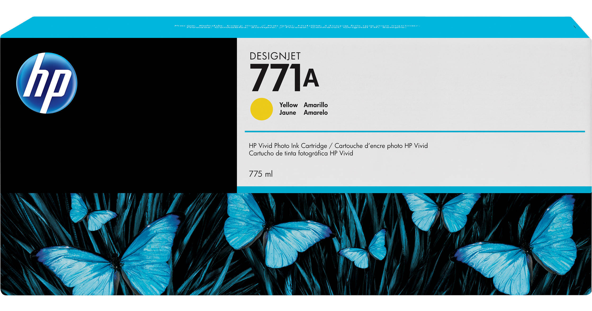 HP 771A DesignJet 775mL Yellow Ink Cartridge B6Y18A B&H Photo