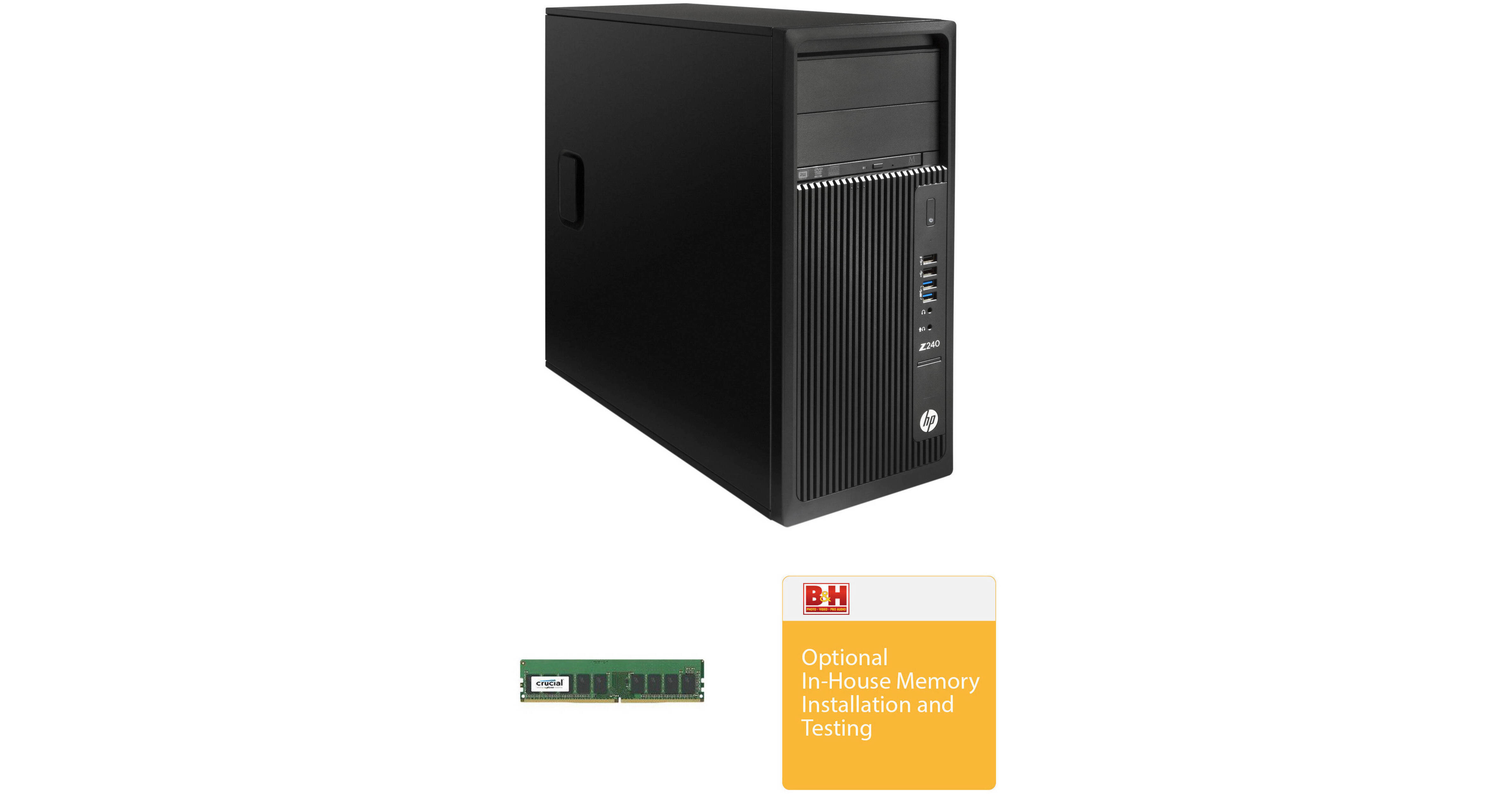 HP Z240 Series Tower Turnkey Workstation with 16GB RAM B&H