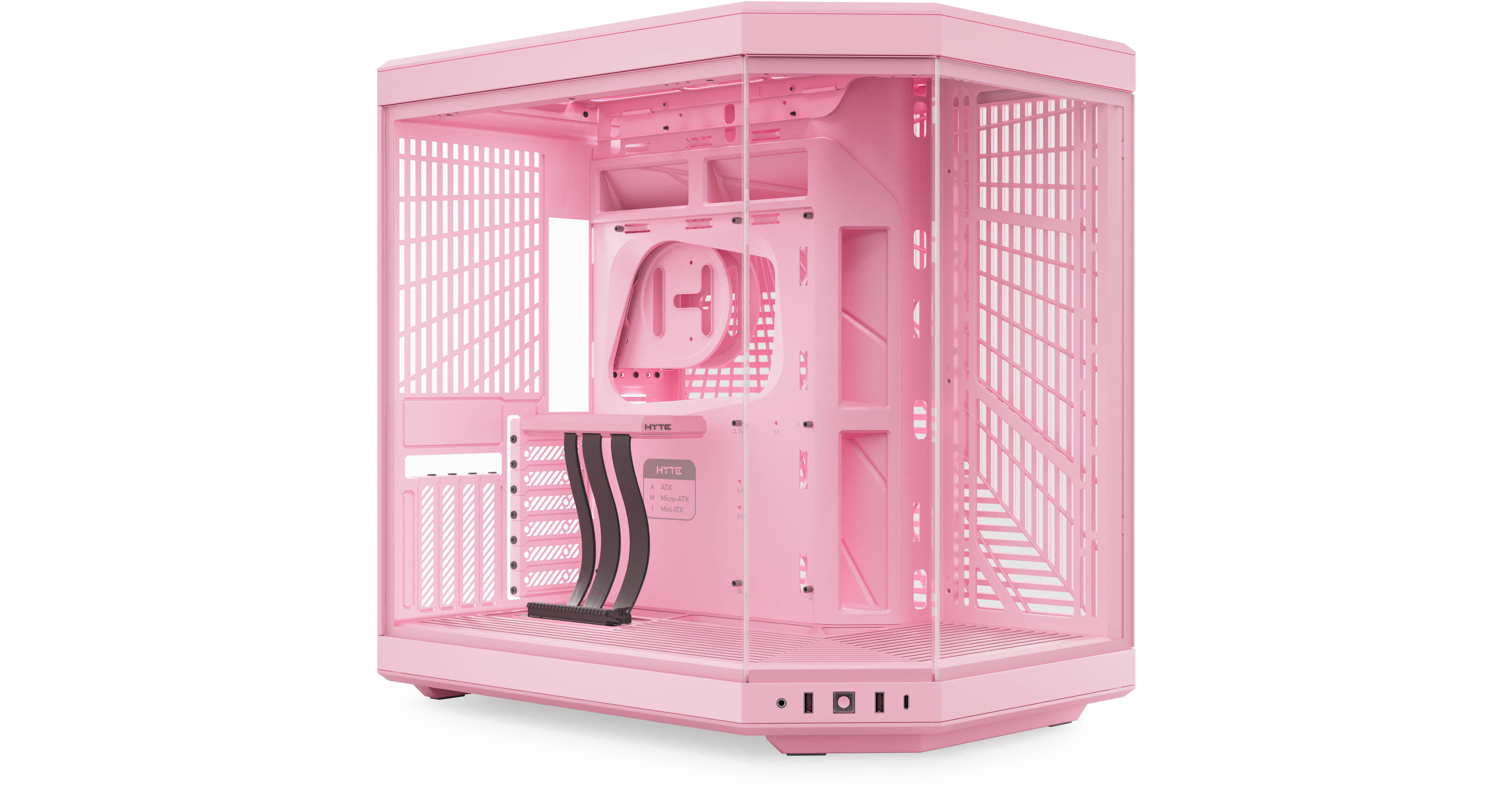 HYTE Y70 Mid Tower Case Strawberry Milk CS HYTE Y70 SM B H Hyte y70 mid tower case strawberry milk cs hyte y70 sm b h
